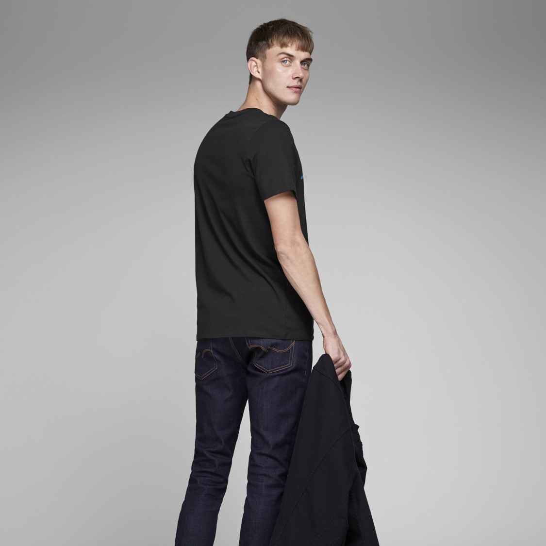 Jack Jones Erkek T-Shirt 12147765 Black