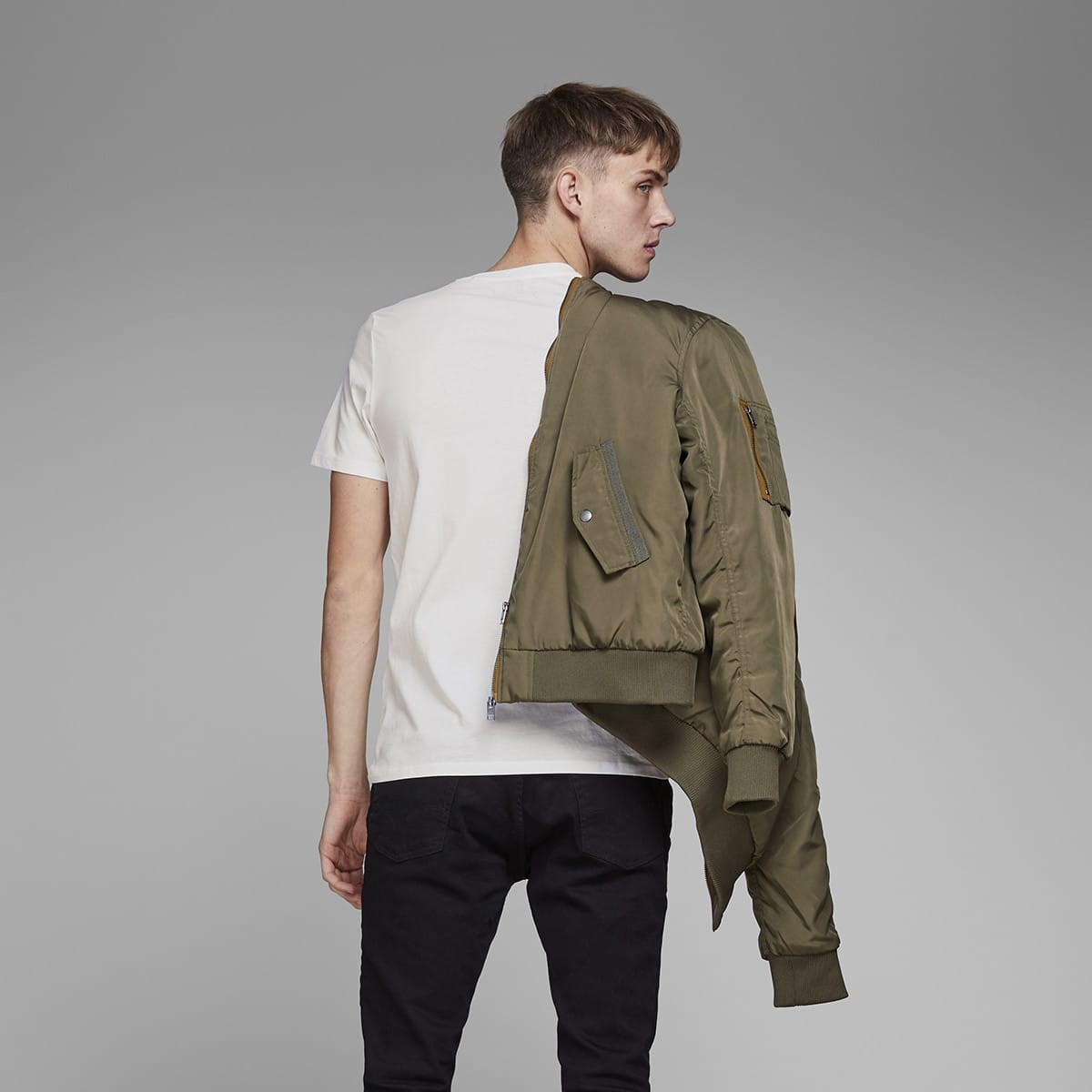 Jack Jones Erkek T-Shirt 12147765 Cloud Dancer