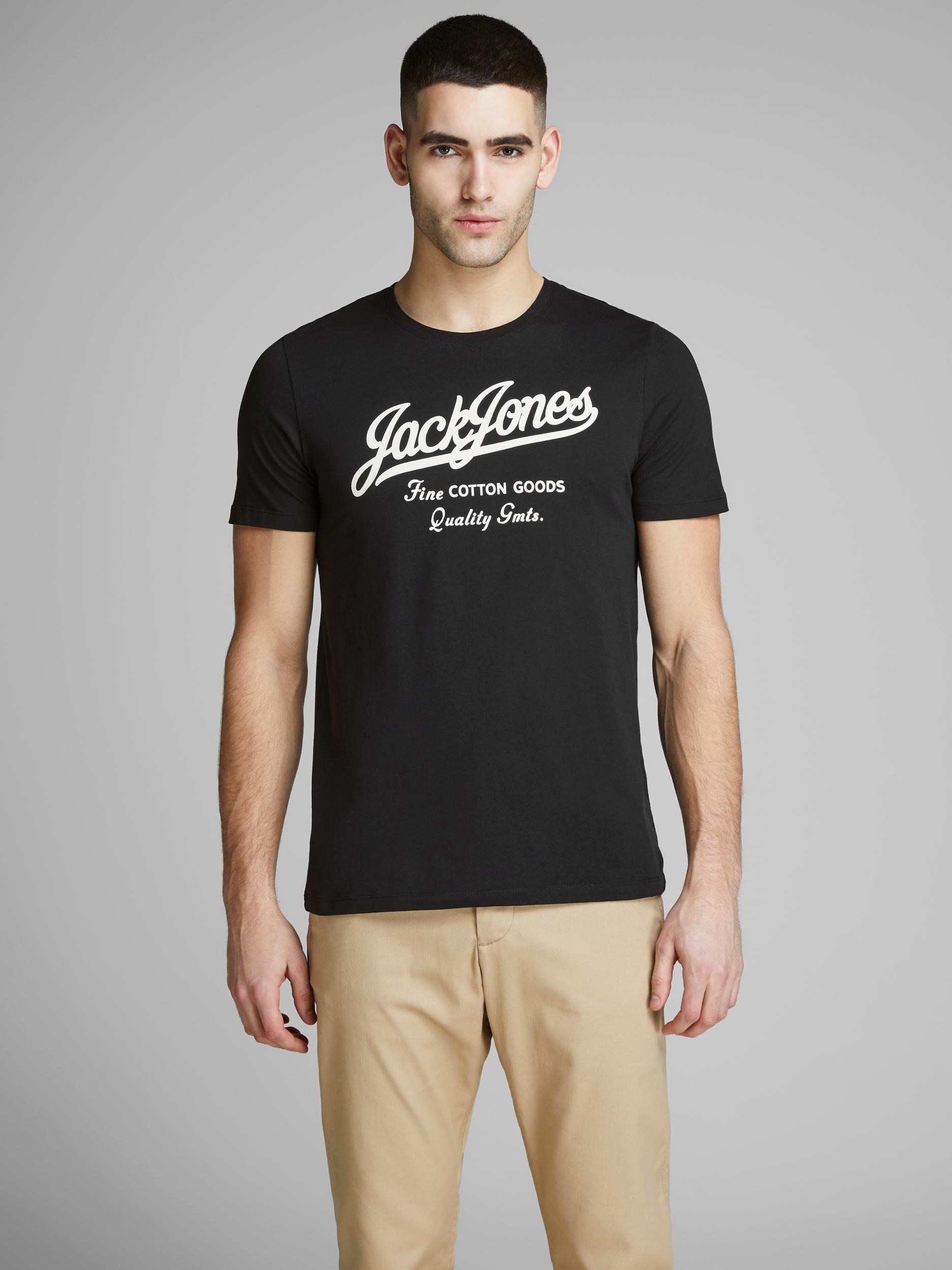 Jack Jones Erkek T-Shirt 12147844 Black