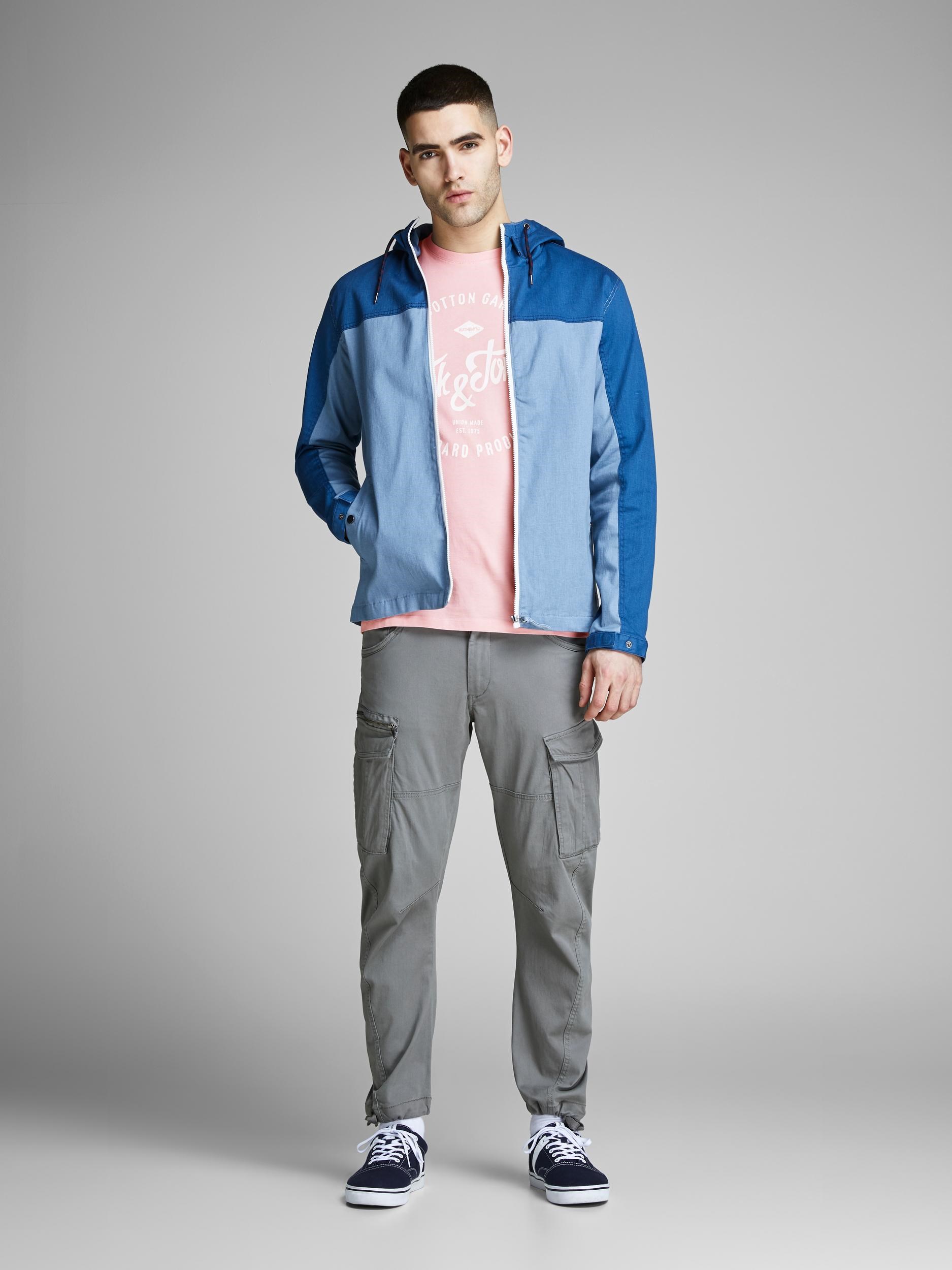 Jack Jones Erkek T-Shirt 12147844 Coral Blush