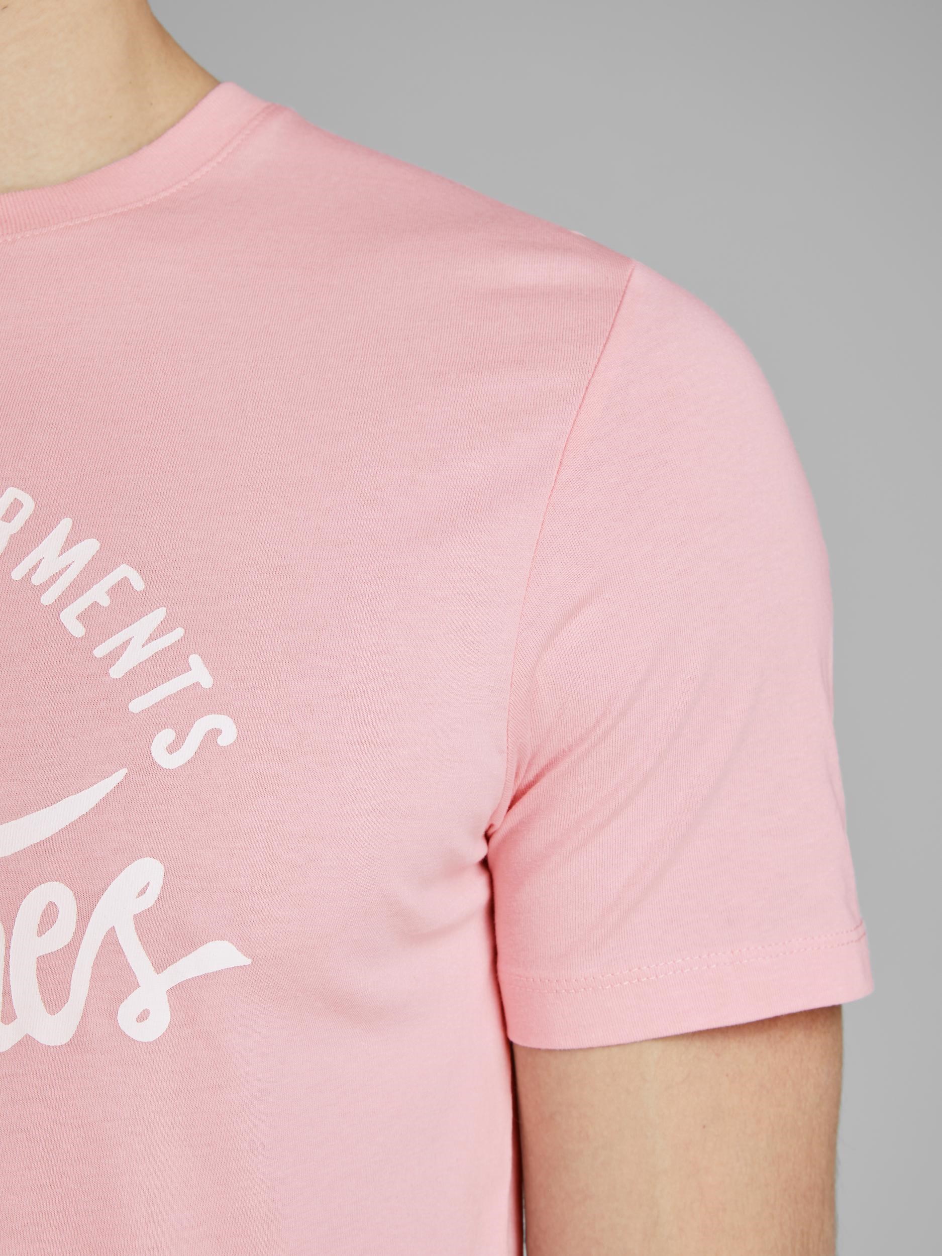 Jack Jones Erkek T-Shirt 12147844 Coral Blush