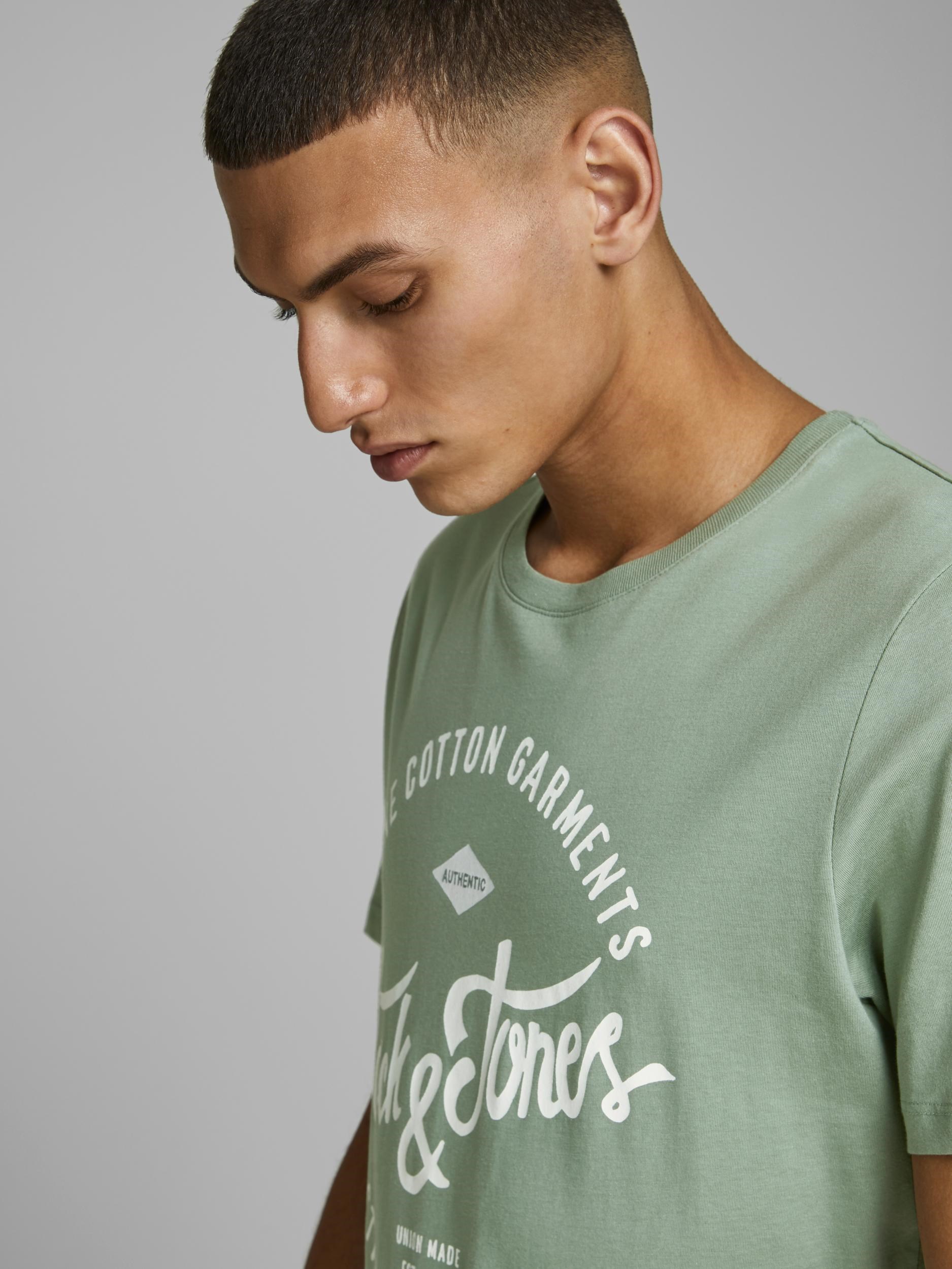 Jack Jones Erkek T-Shirt 12147844 Lily Pad