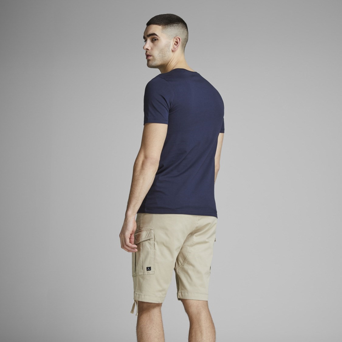 Jack Jones Erkek T-Shirt 12147844 Navy Blazer
