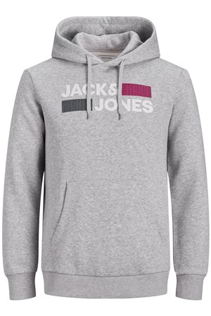 Jack Jones Erkek S-Shirt 12163777 Light Grey Melange