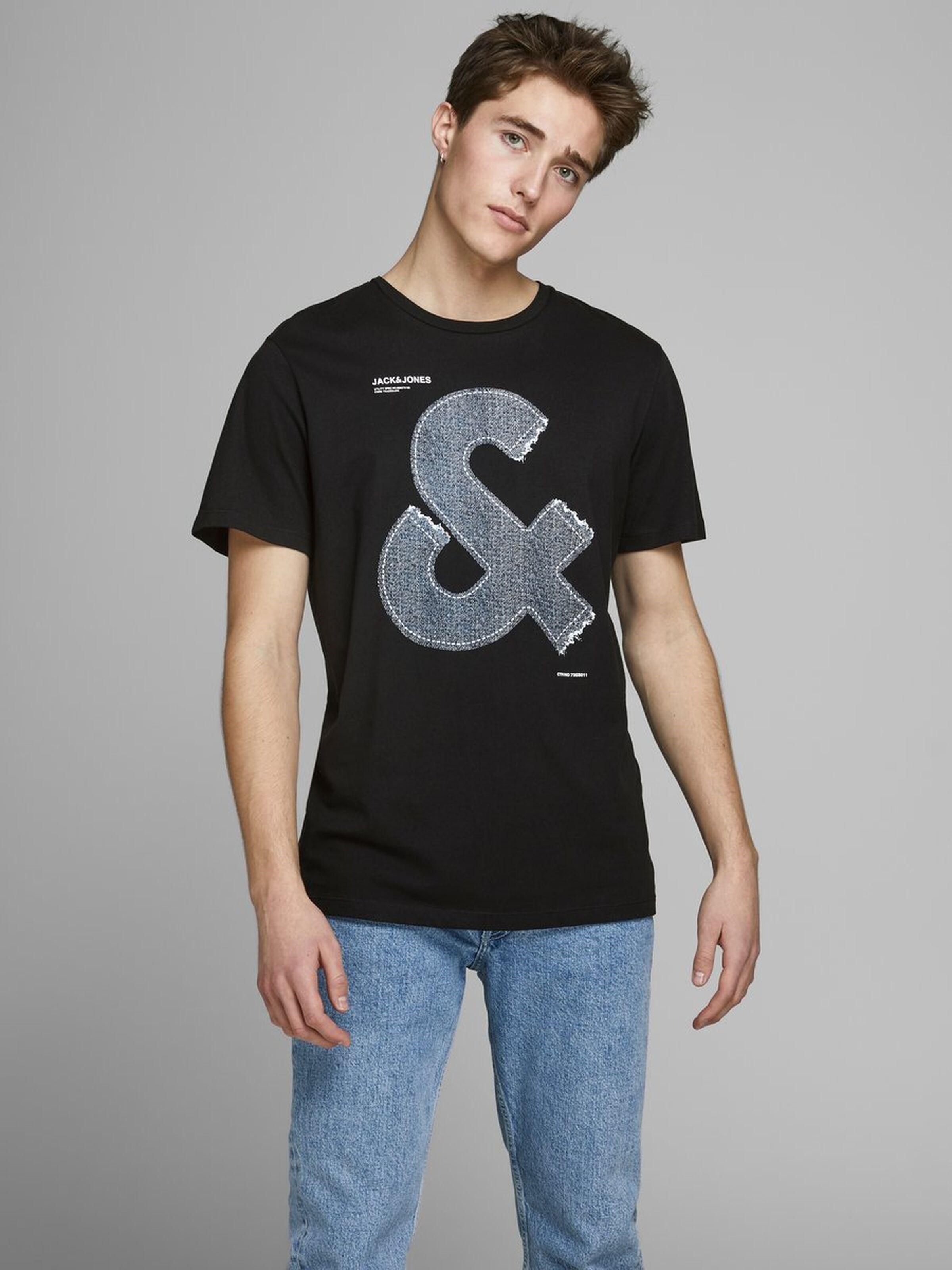 Jack Jones Erkek T-Shirt 12167185 Black