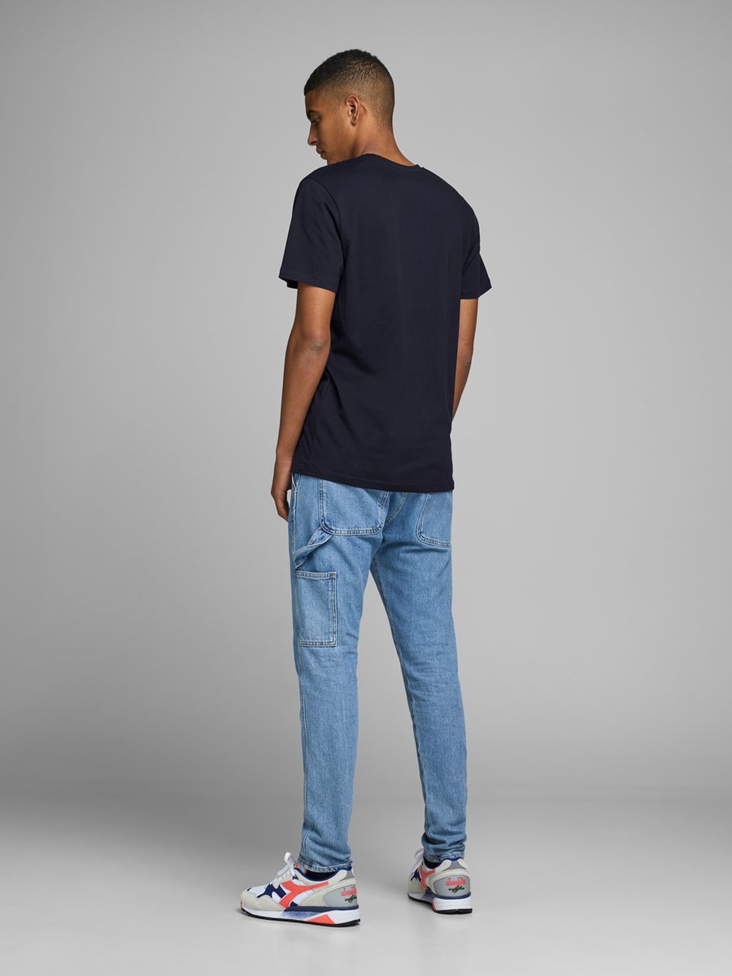 Jack Jones Erkek T-Shirt 12167185 Sky Captain