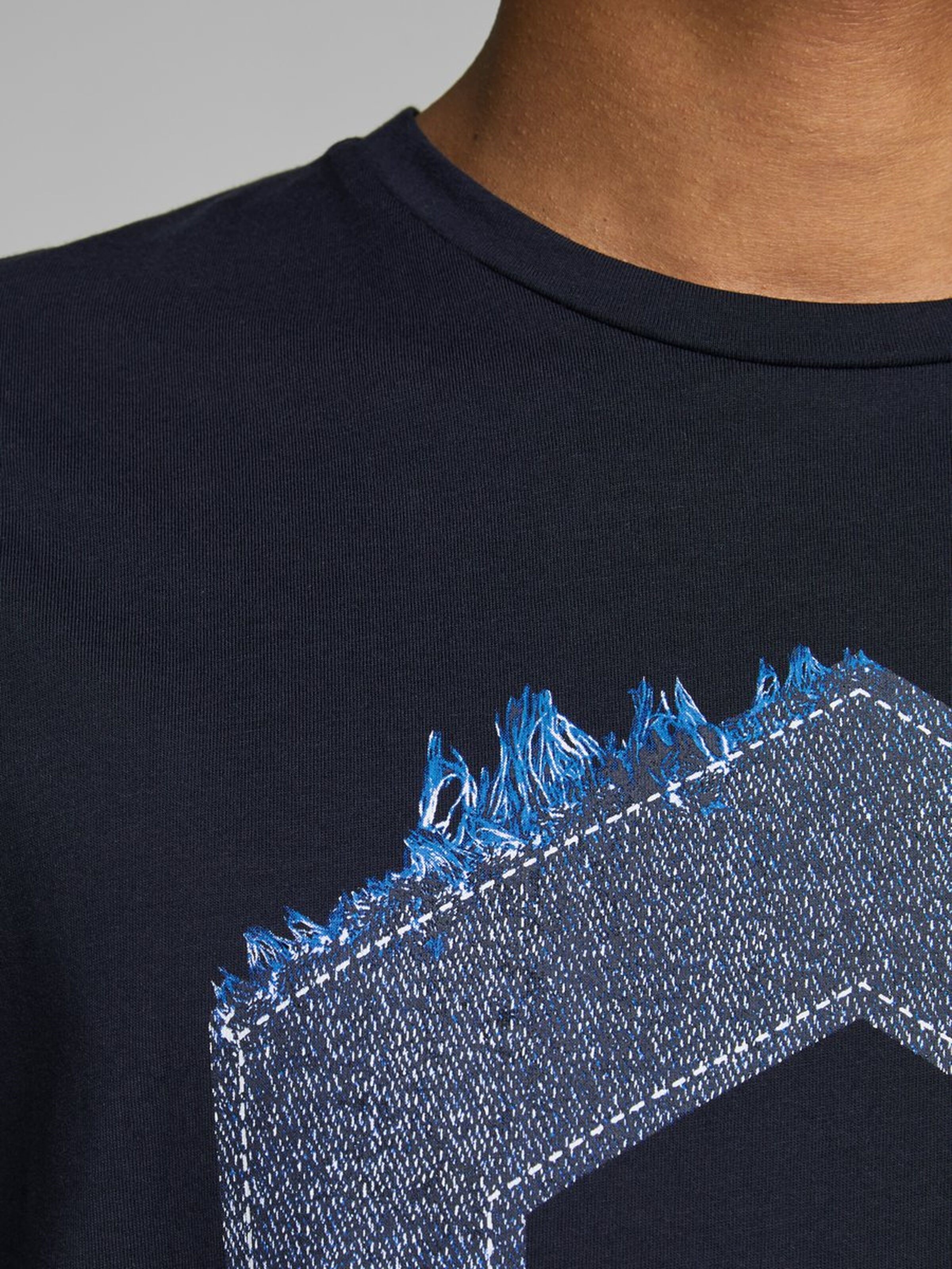 Jack Jones Erkek T-Shirt 12167185 Sky Captain