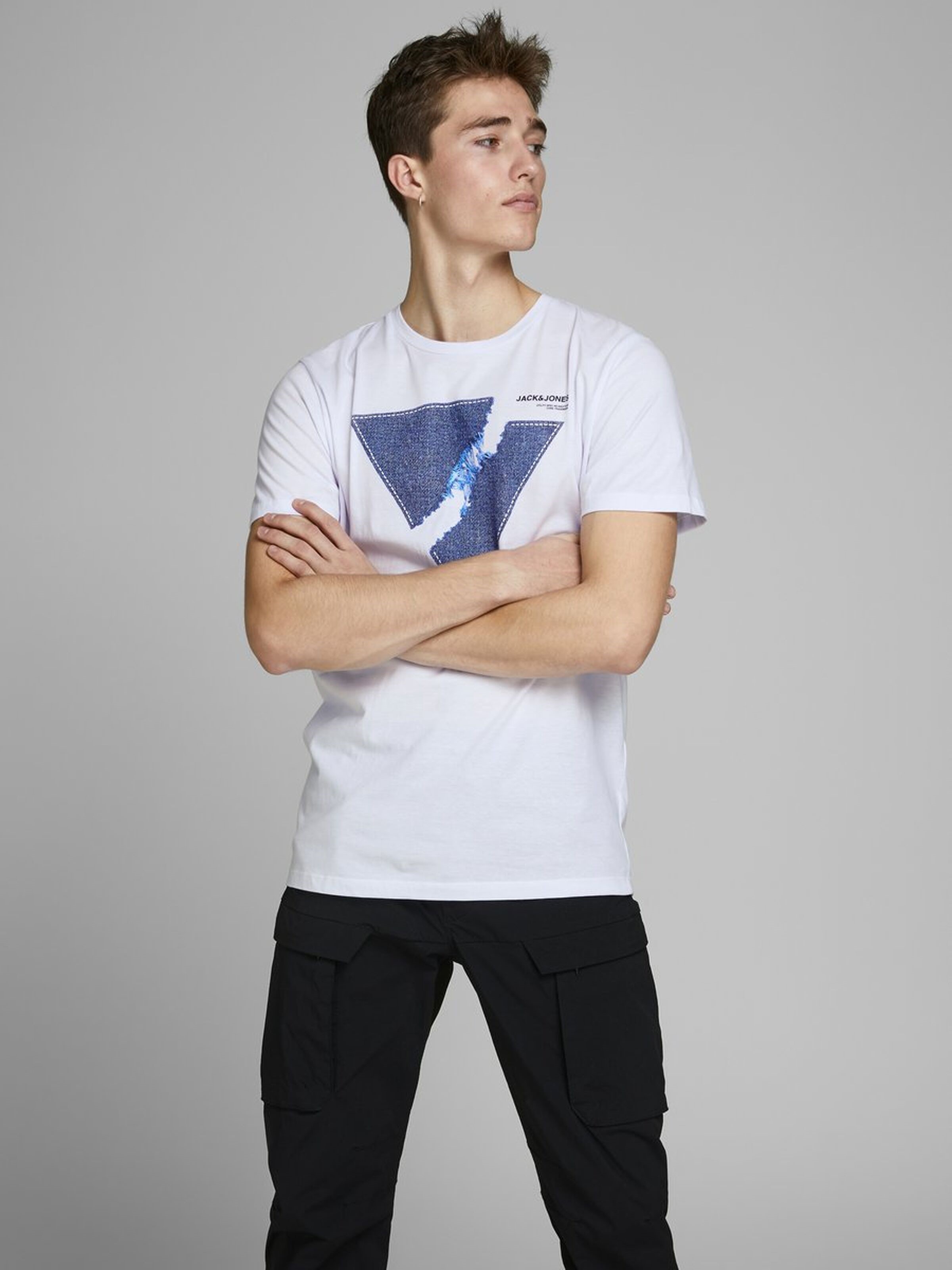 Jack Jones Erkek T-Shirt 12167185 White