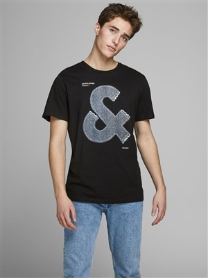 Jack Jones Erkek T-Shirt 12167185 Black