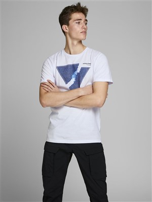 Jack Jones Erkek T-Shirt 12167185 White
