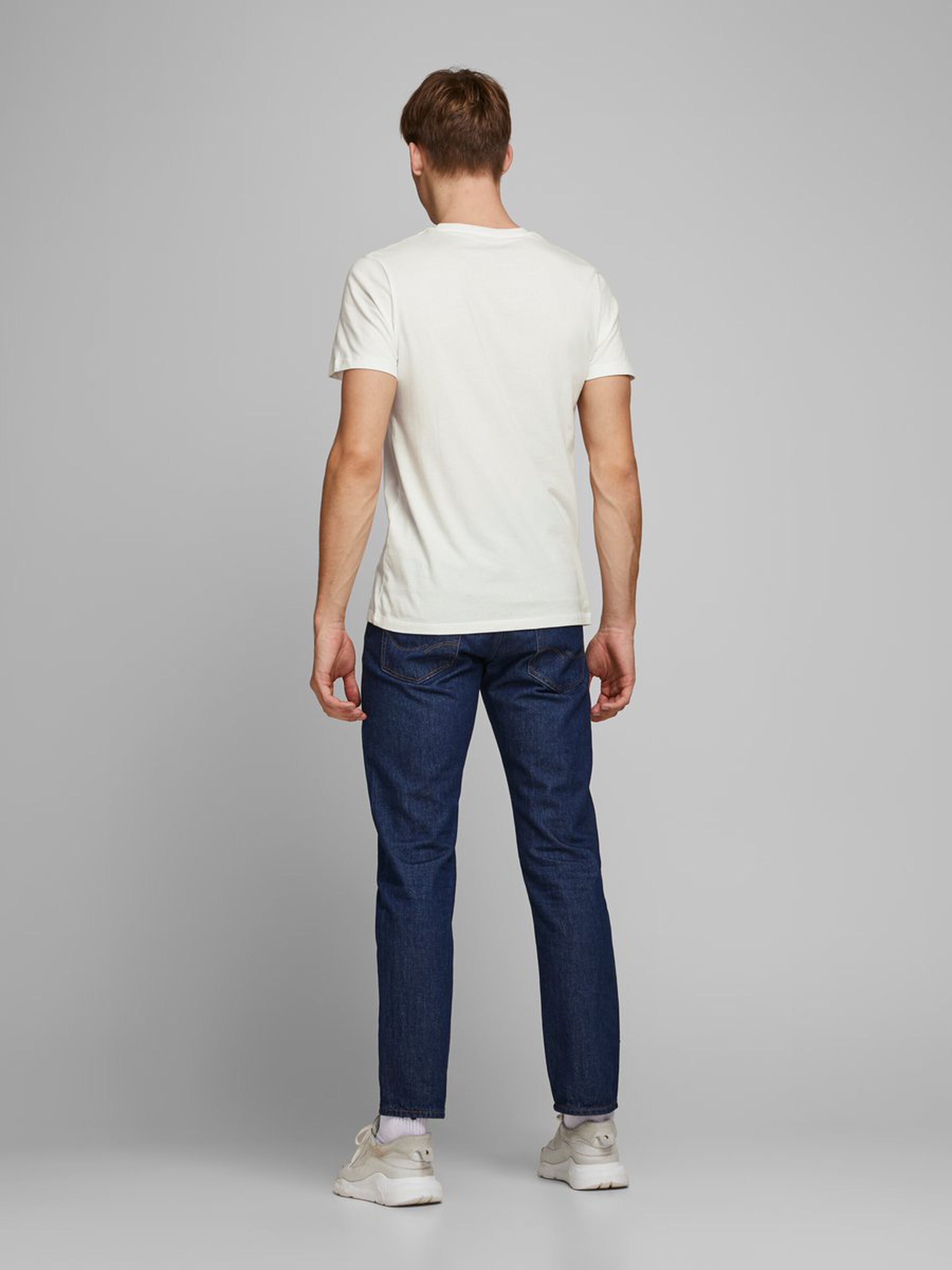 Jack Jones Erkek T-Shirt 12168083 Cloud Dancer