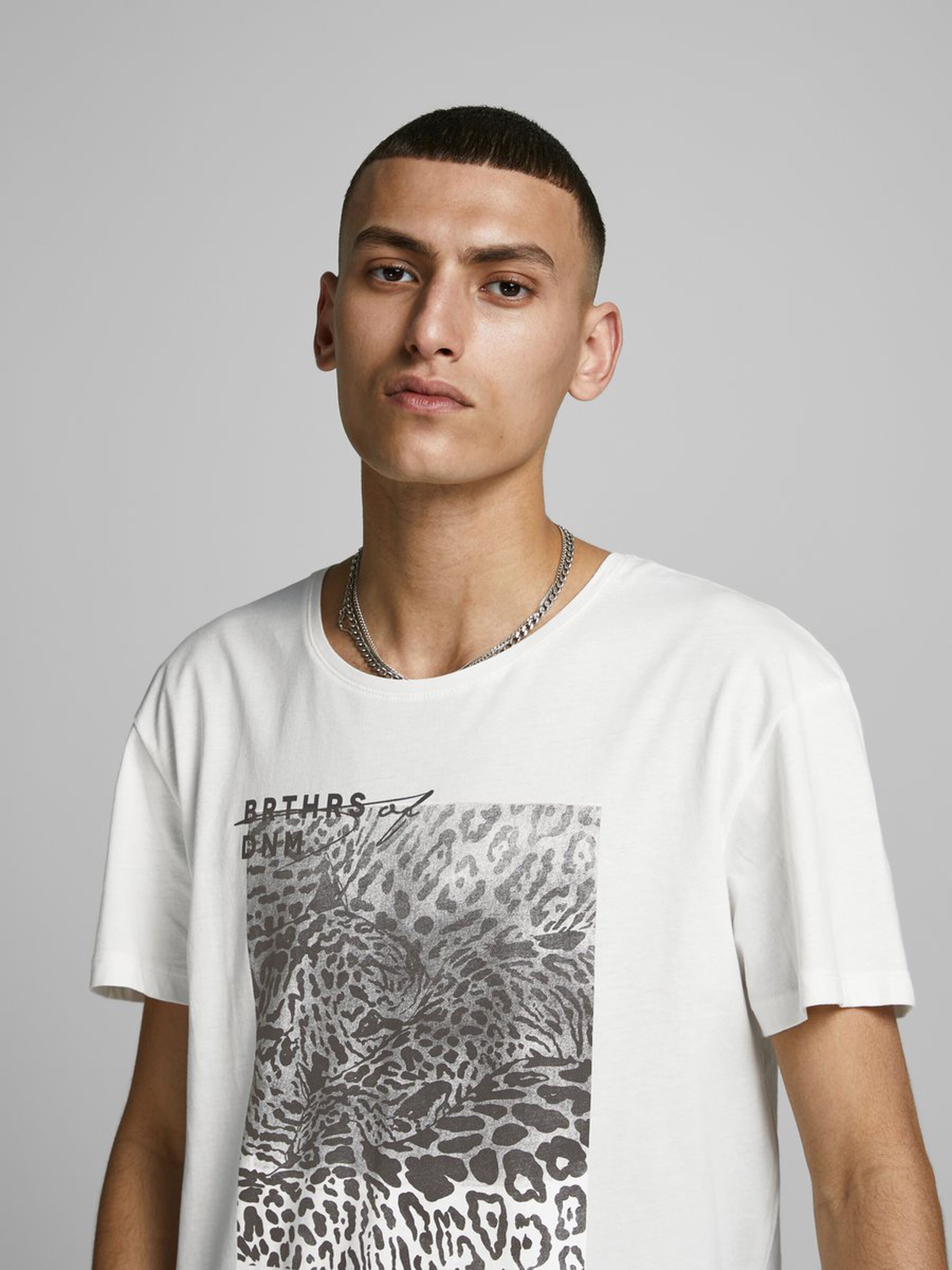 Jack Jones Erkek T-Shirt 12168220 Cloud Dancer