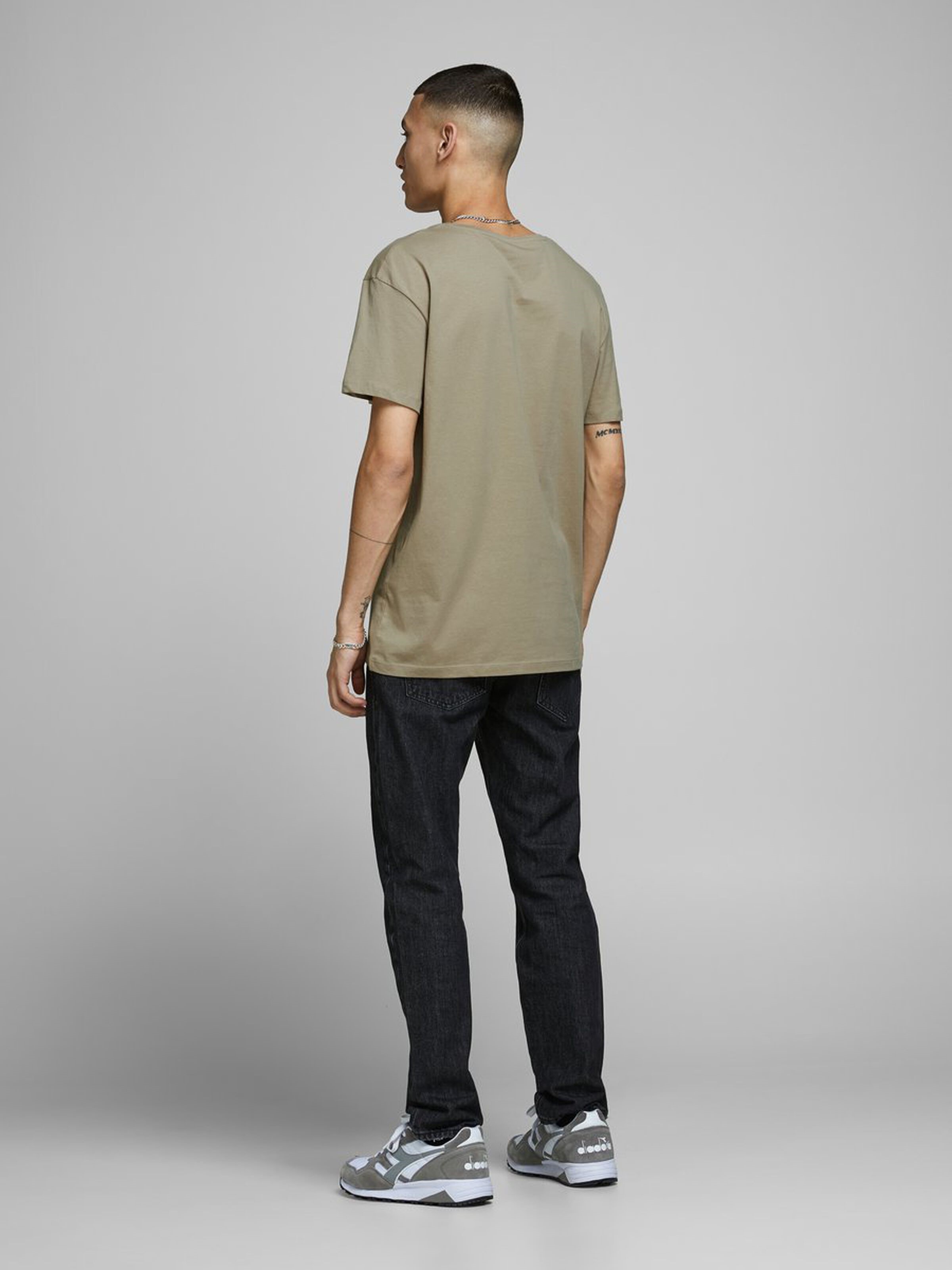 Jack Jones Erkek T-Shirt 12168220 Crockery