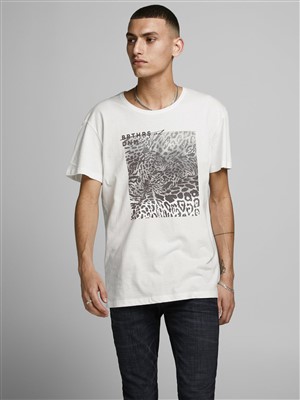 Jack Jones Erkek T-Shirt 12168220 Cloud Dancer