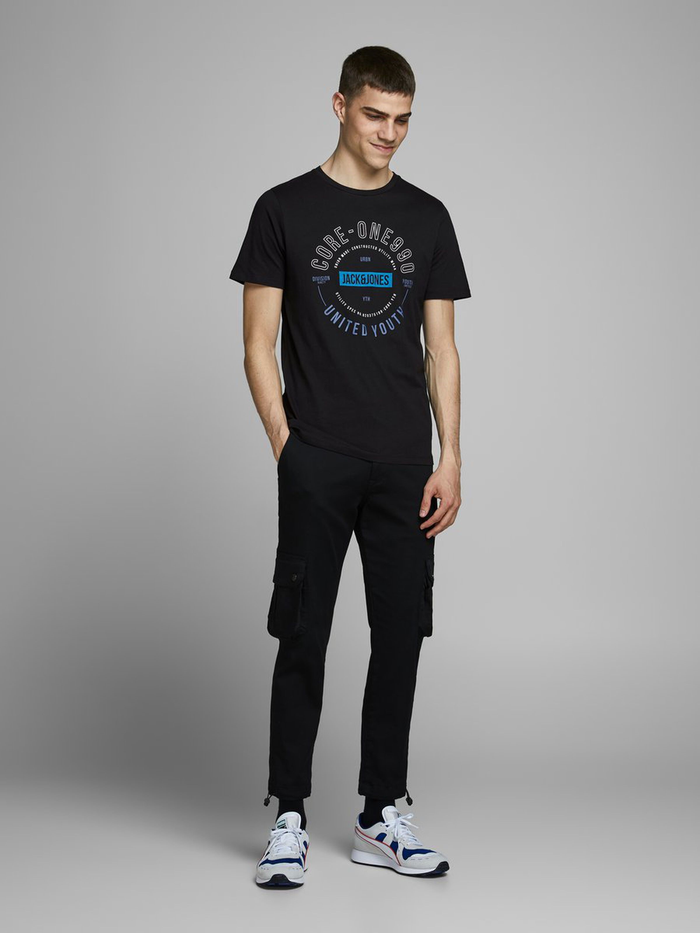Jack Jones Erkek T-Shirt 12170180 Black