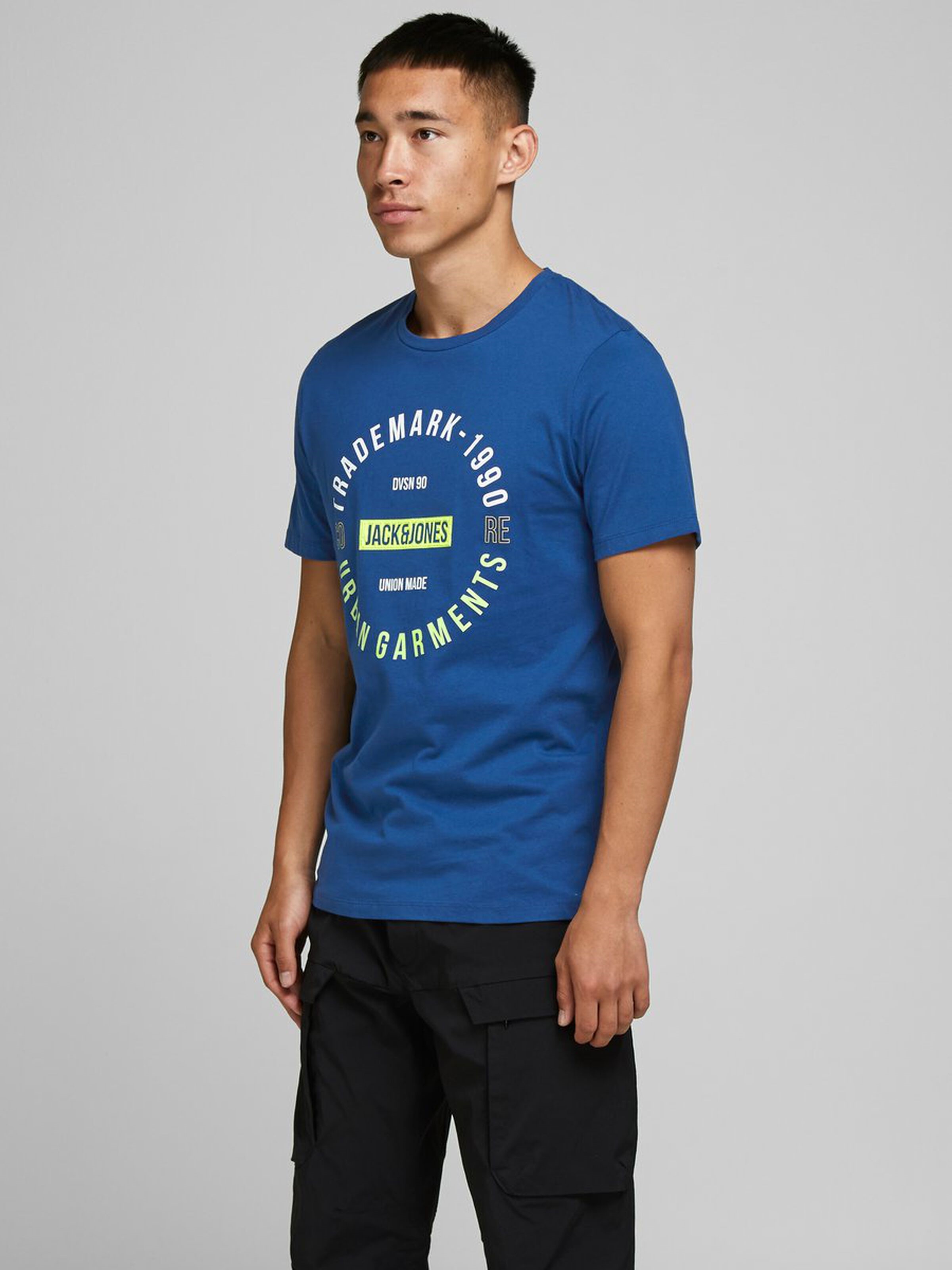 Jack Jones Erkek T-Shirt 12170180 Navy Peony