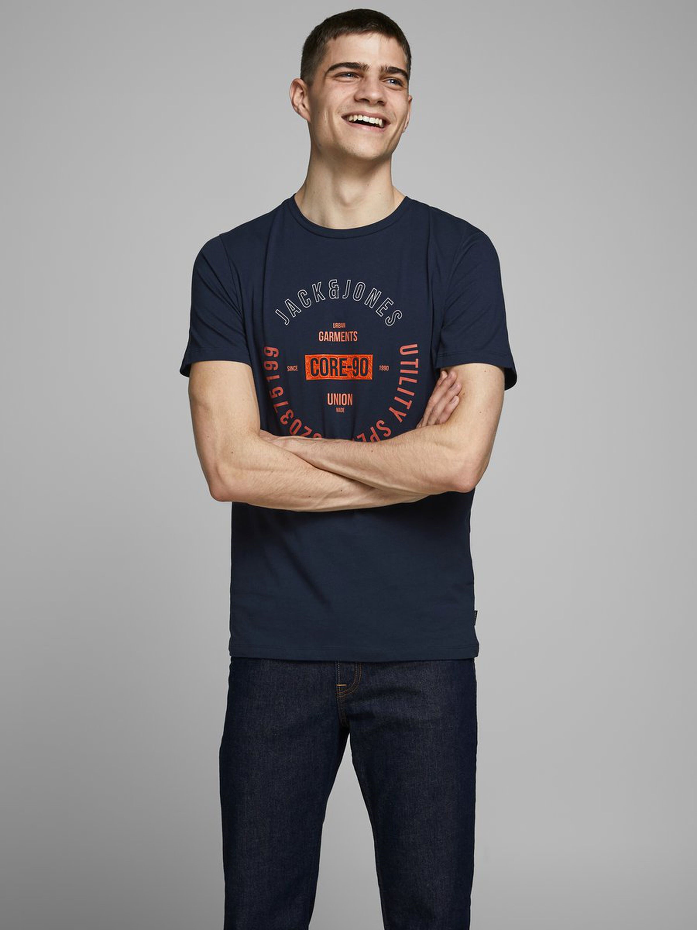 Jack Jones Erkek T-Shirt 12170180 Sky Captain