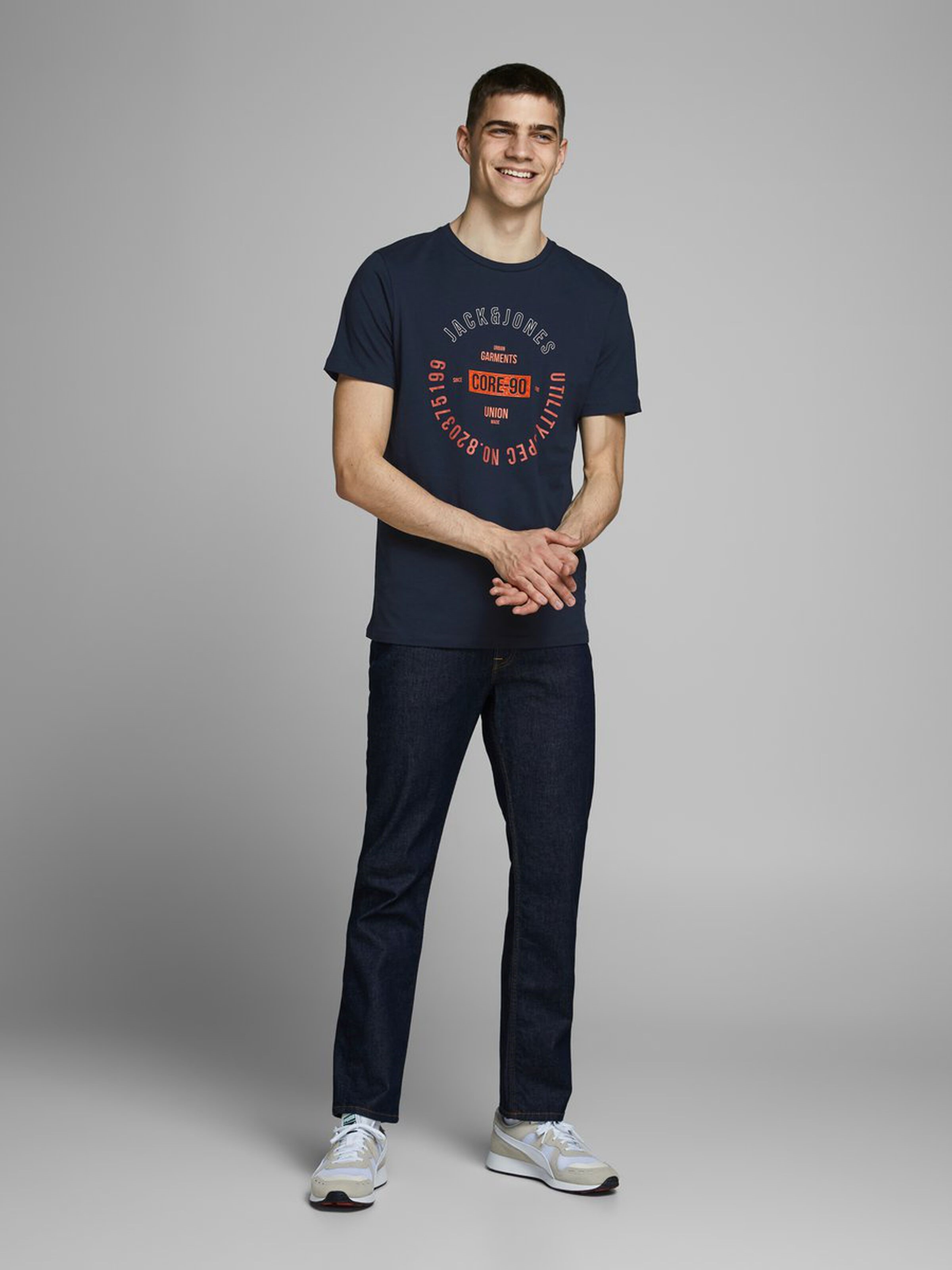 Jack Jones Erkek T-Shirt 12170180 Sky Captain