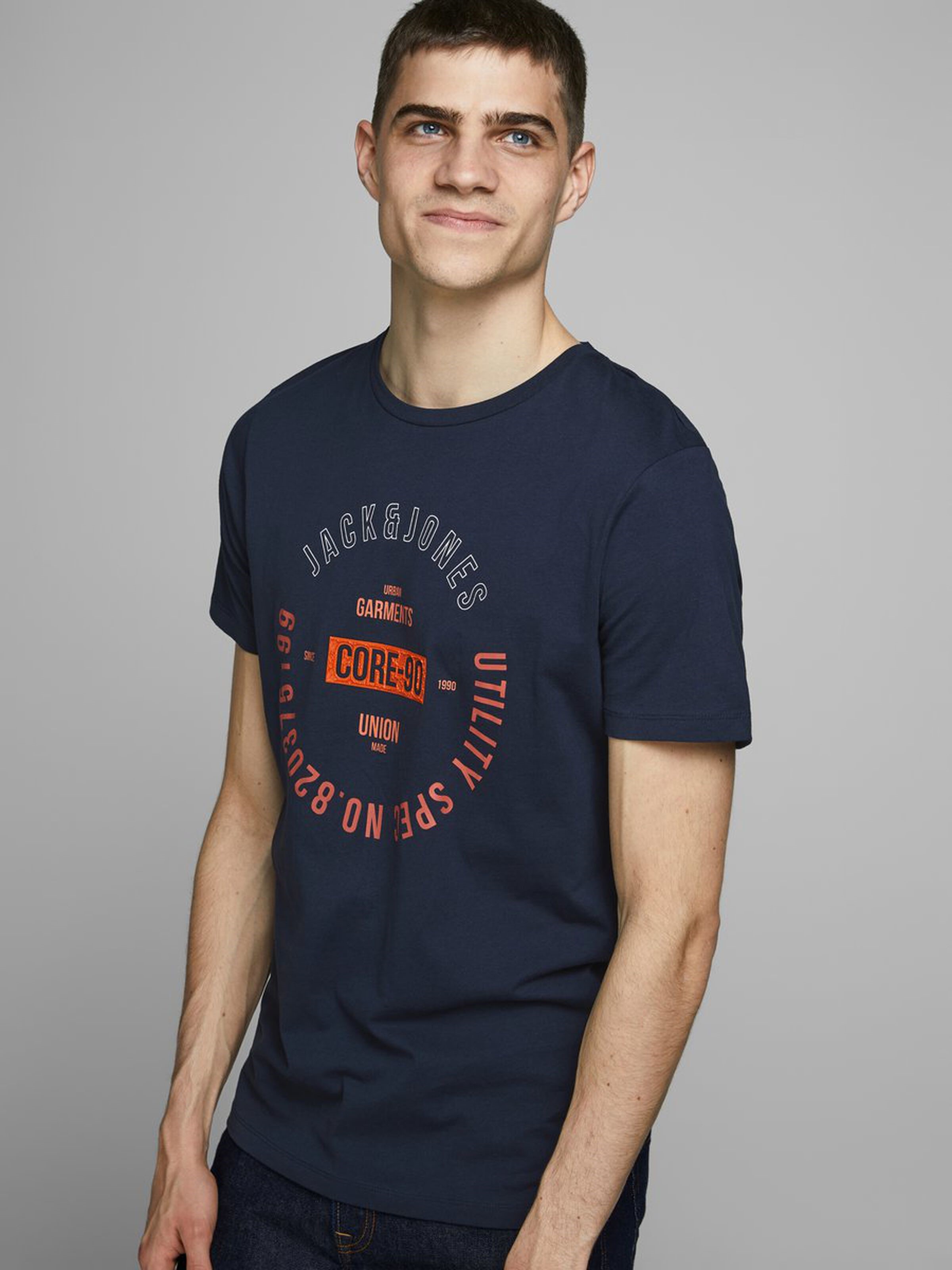 Jack Jones Erkek T-Shirt 12170180 Sky Captain