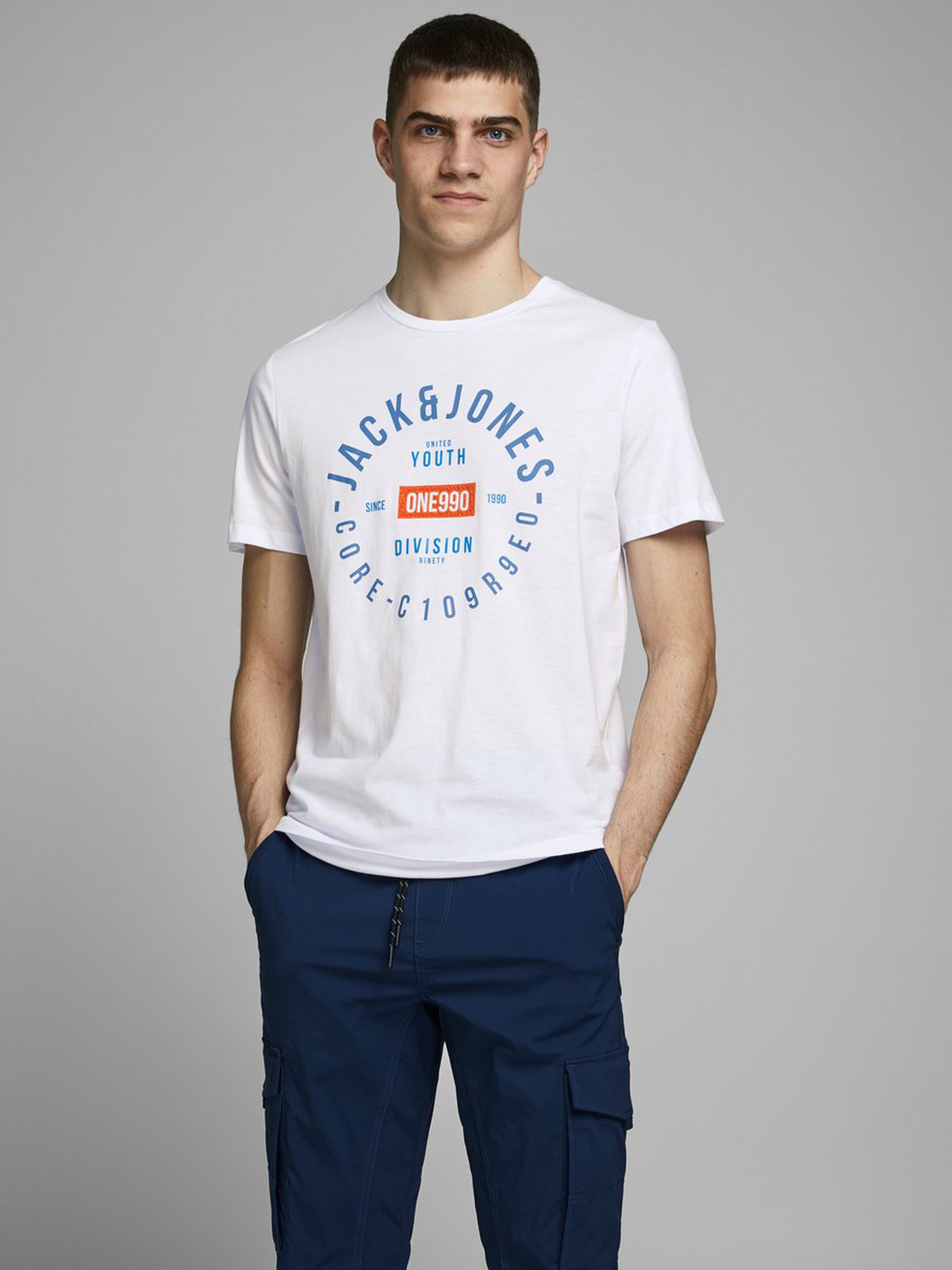 Jack Jones Erkek T-Shirt 12170180 White