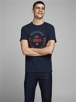 Jack Jones Erkek T-Shirt 12170180 Sky Captain