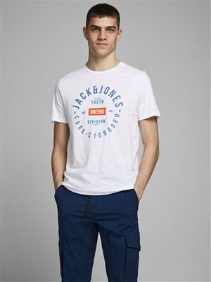 Jack Jones Erkek T-Shirt 12170180 White