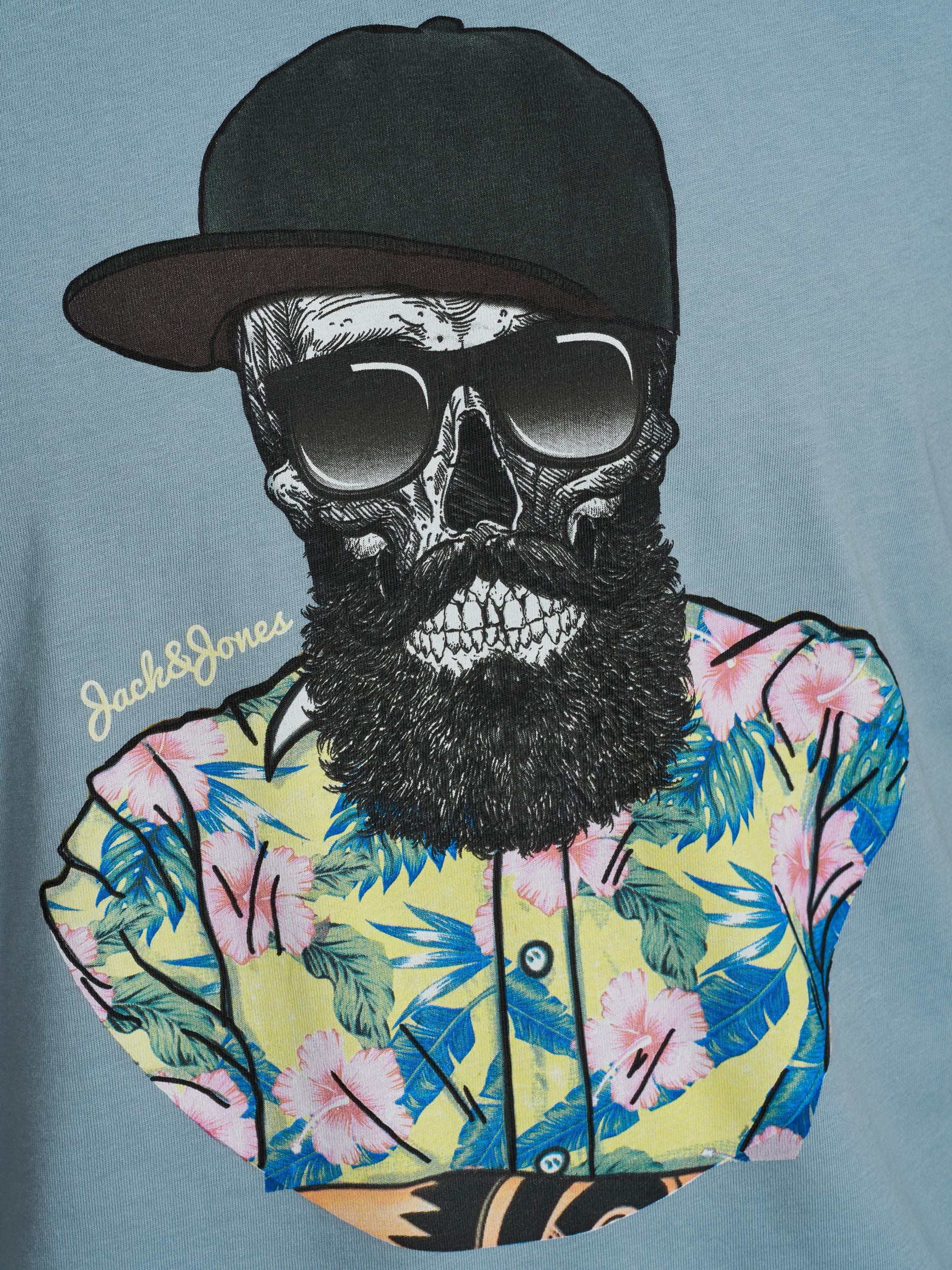 Jack Jones Erkek T-Shirt 12170564 Ashley Blue