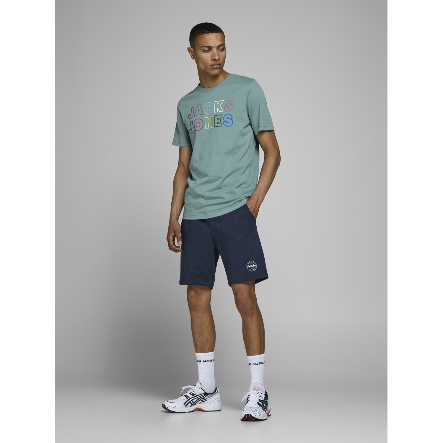 Jack Jones Erkek T-Shirt 12171360 North Atlantic
