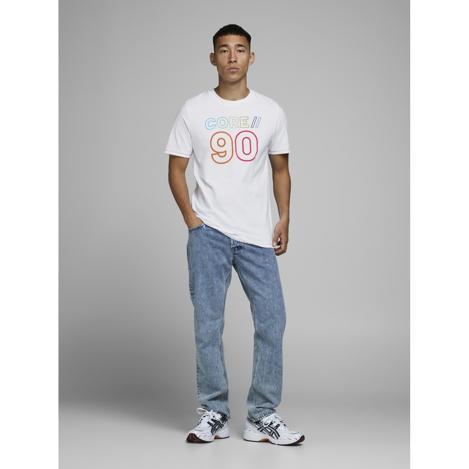 Jack Jones Erkek T-Shirt 12171360 White