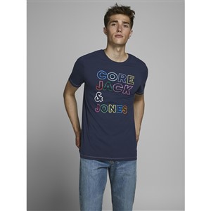 Jack Jones Erkek T-Shirt 12171360 Sky Captain