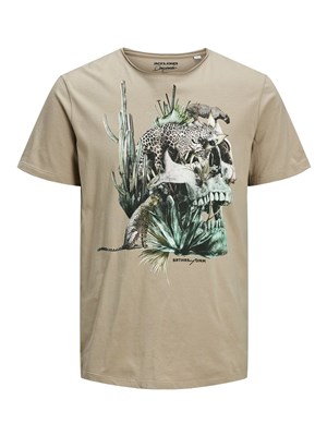 Jack Jones Erkek T-Shirt 12171634 Crockery