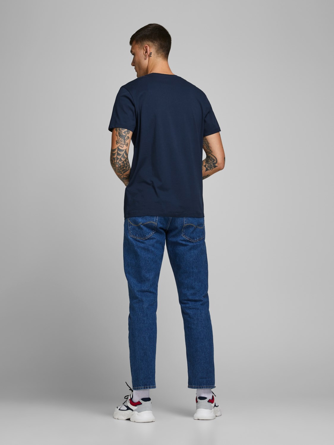 Jack Jones Erkek T-Shirt 12171737 Navy Blazer