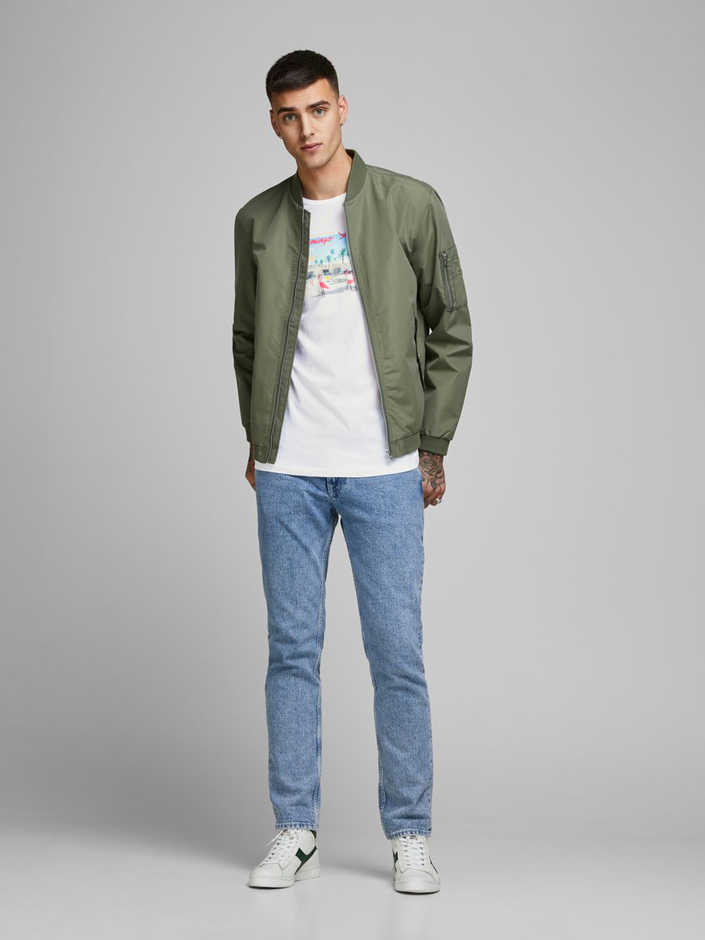 Jack Jones Erkek T-Shirt 12171737 White