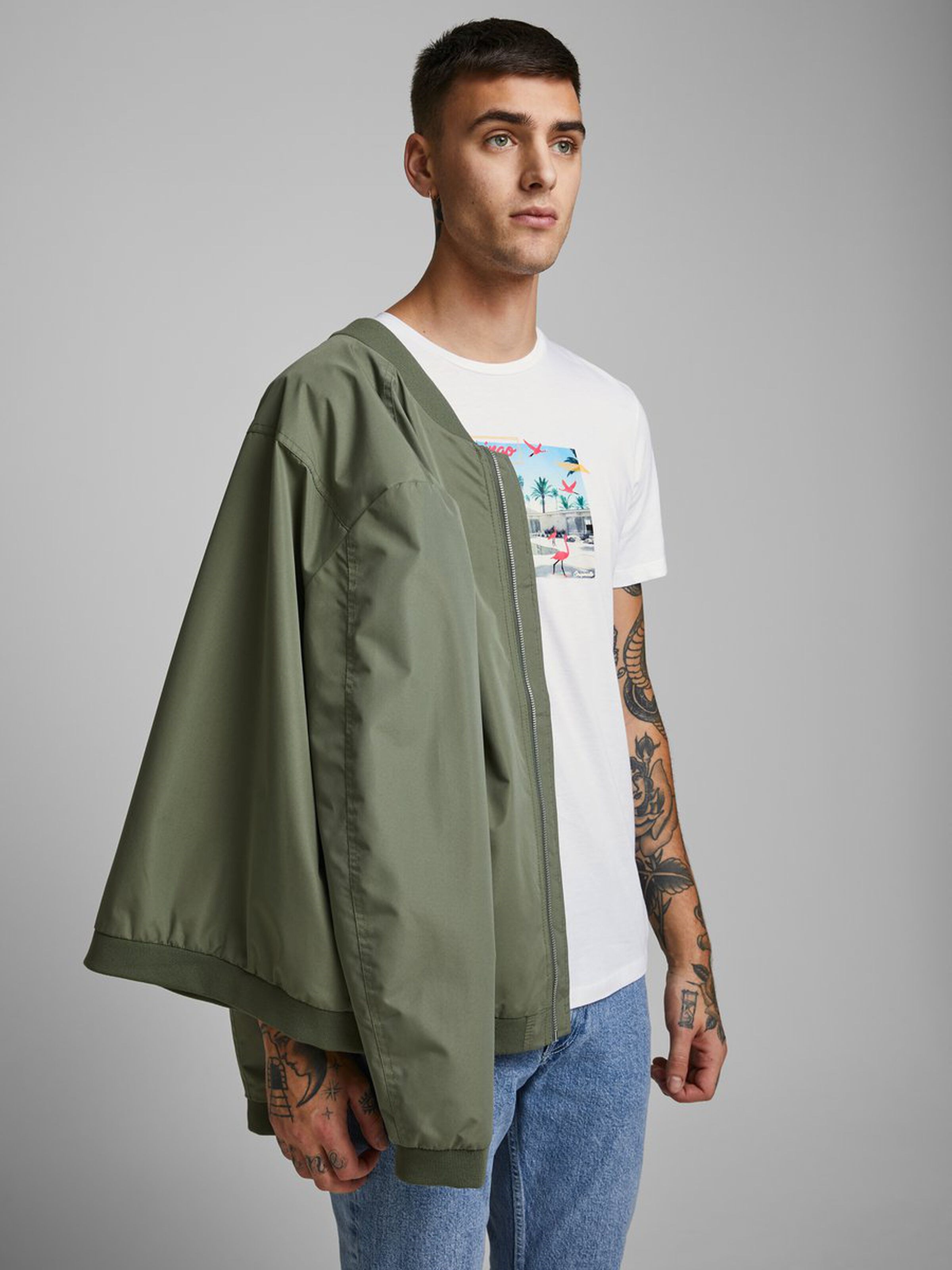 Jack Jones Erkek T-Shirt 12171737 White