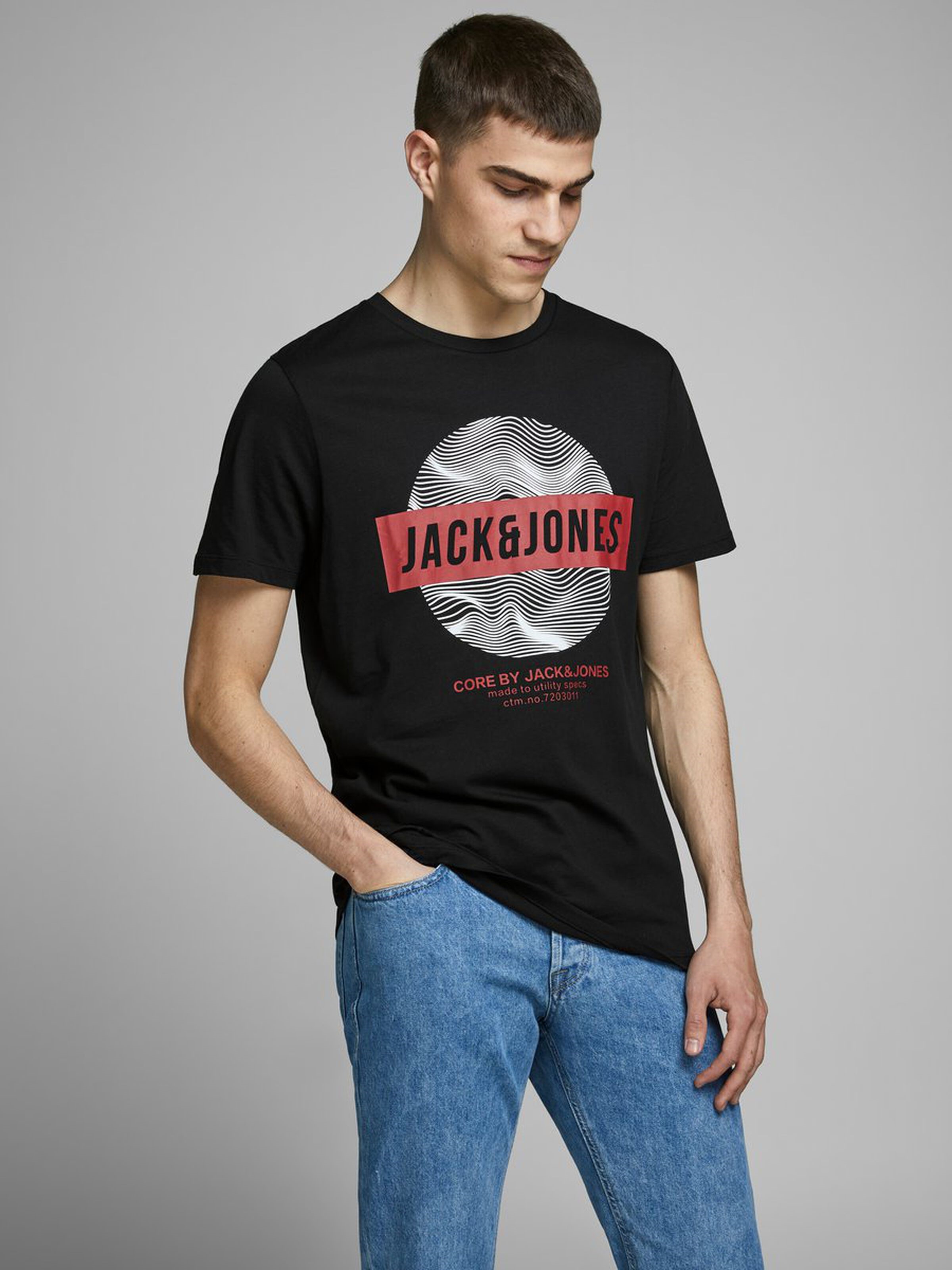 Jack Jones Erkek T-Shirt 12172214 Black