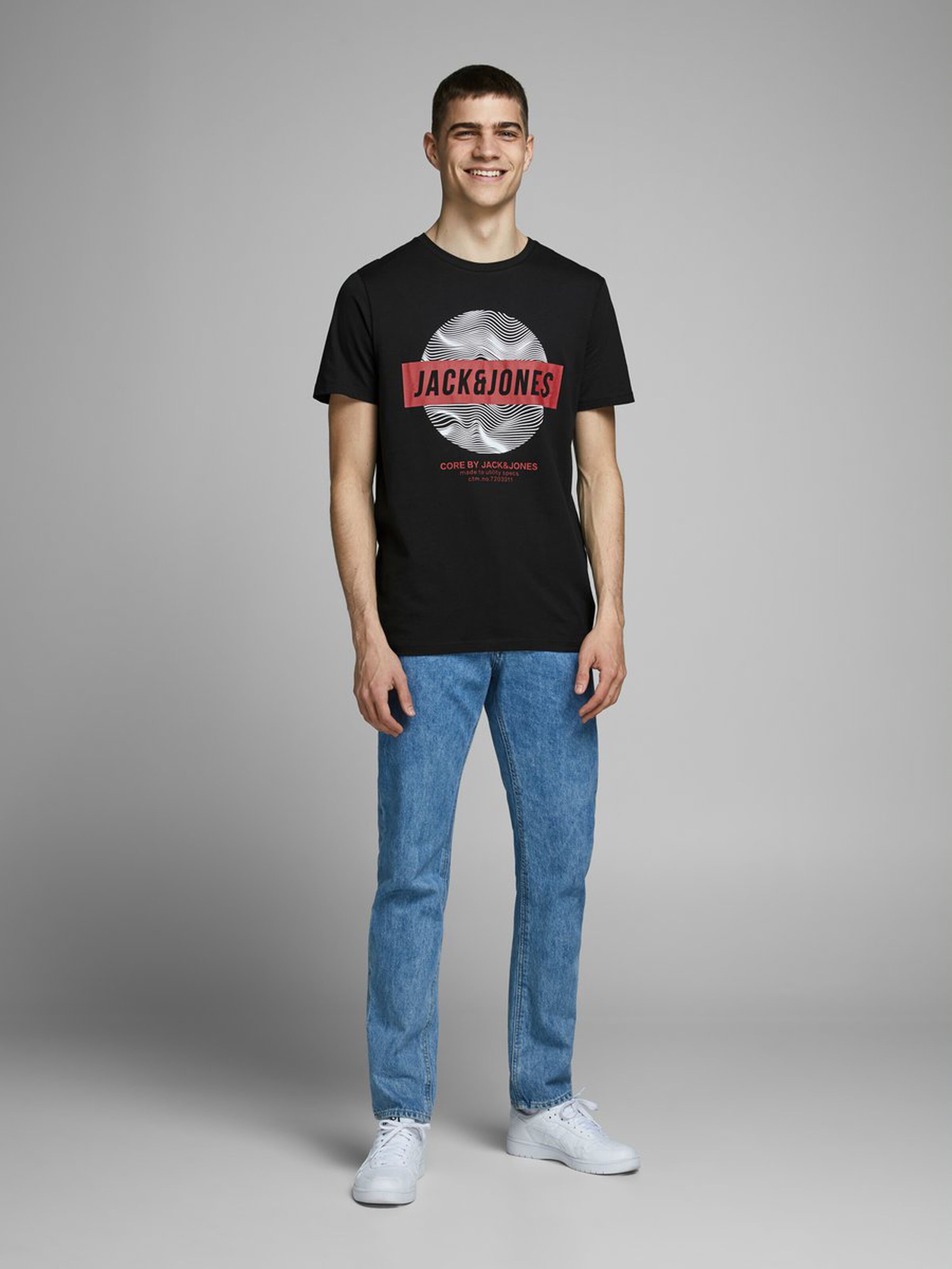 Jack Jones Erkek T-Shirt 12172214 Black