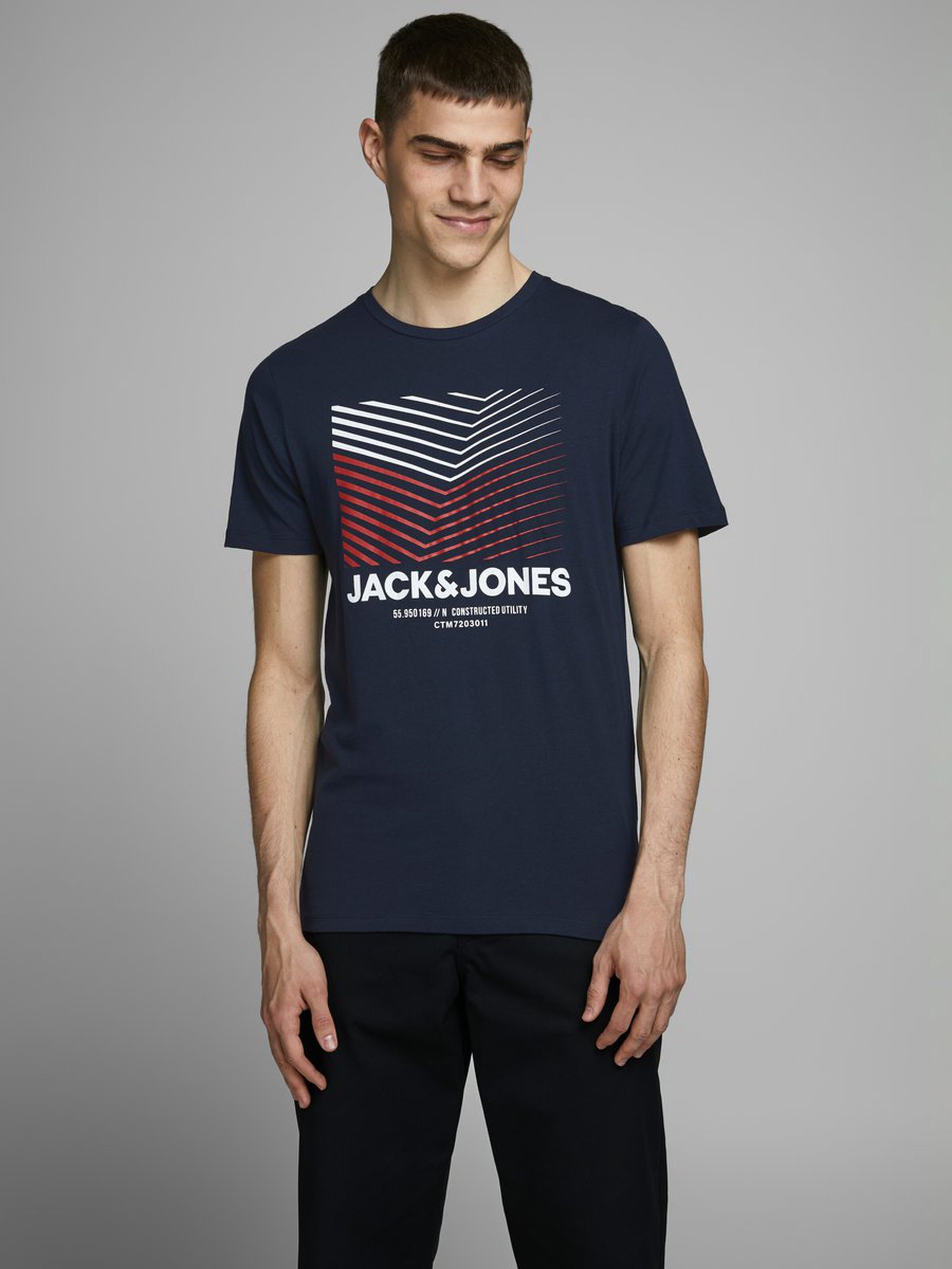 Jack Jones Erkek T-Shirt 12172214 Sky Captain