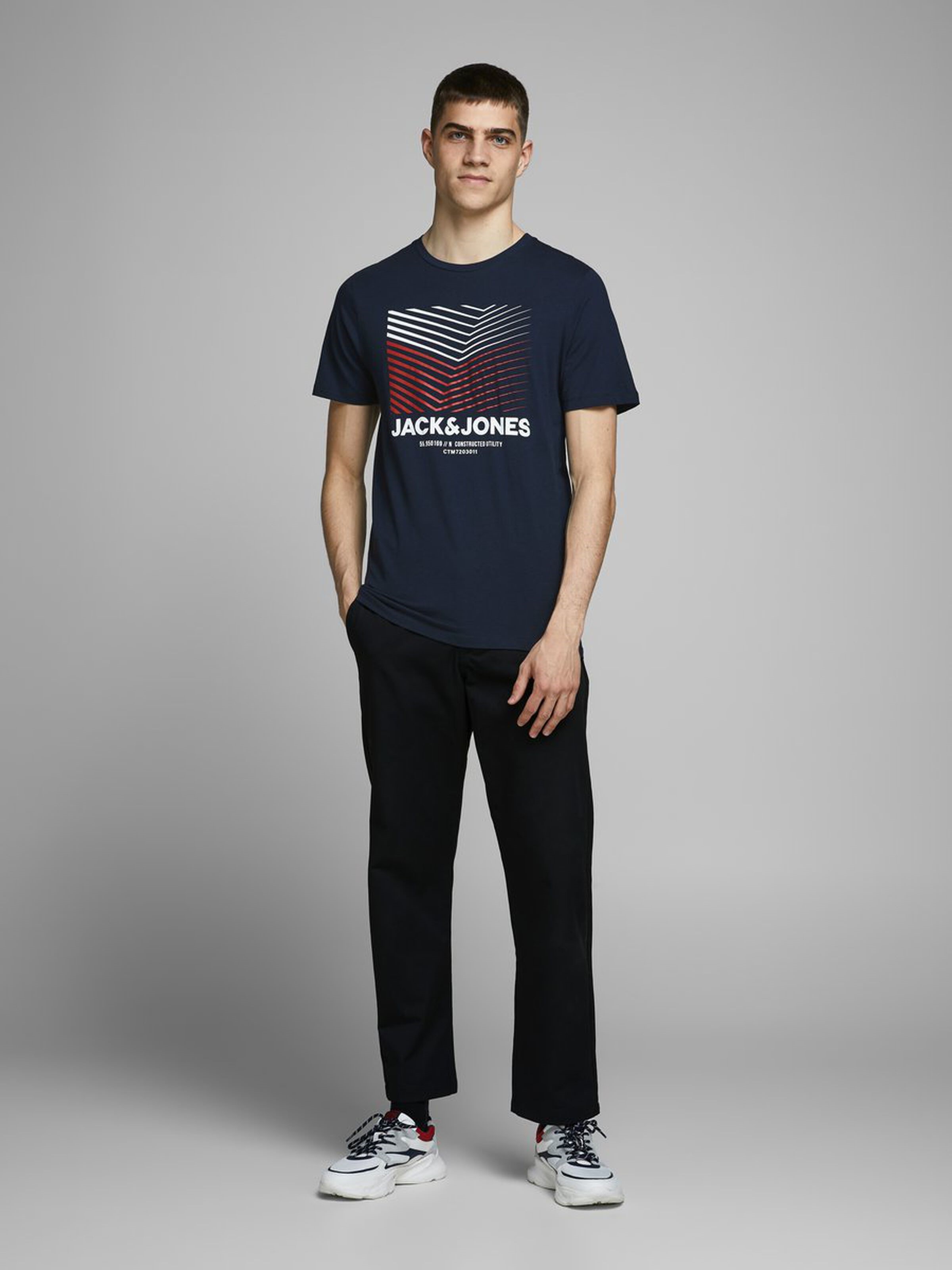 Jack Jones Erkek T-Shirt 12172214 Sky Captain