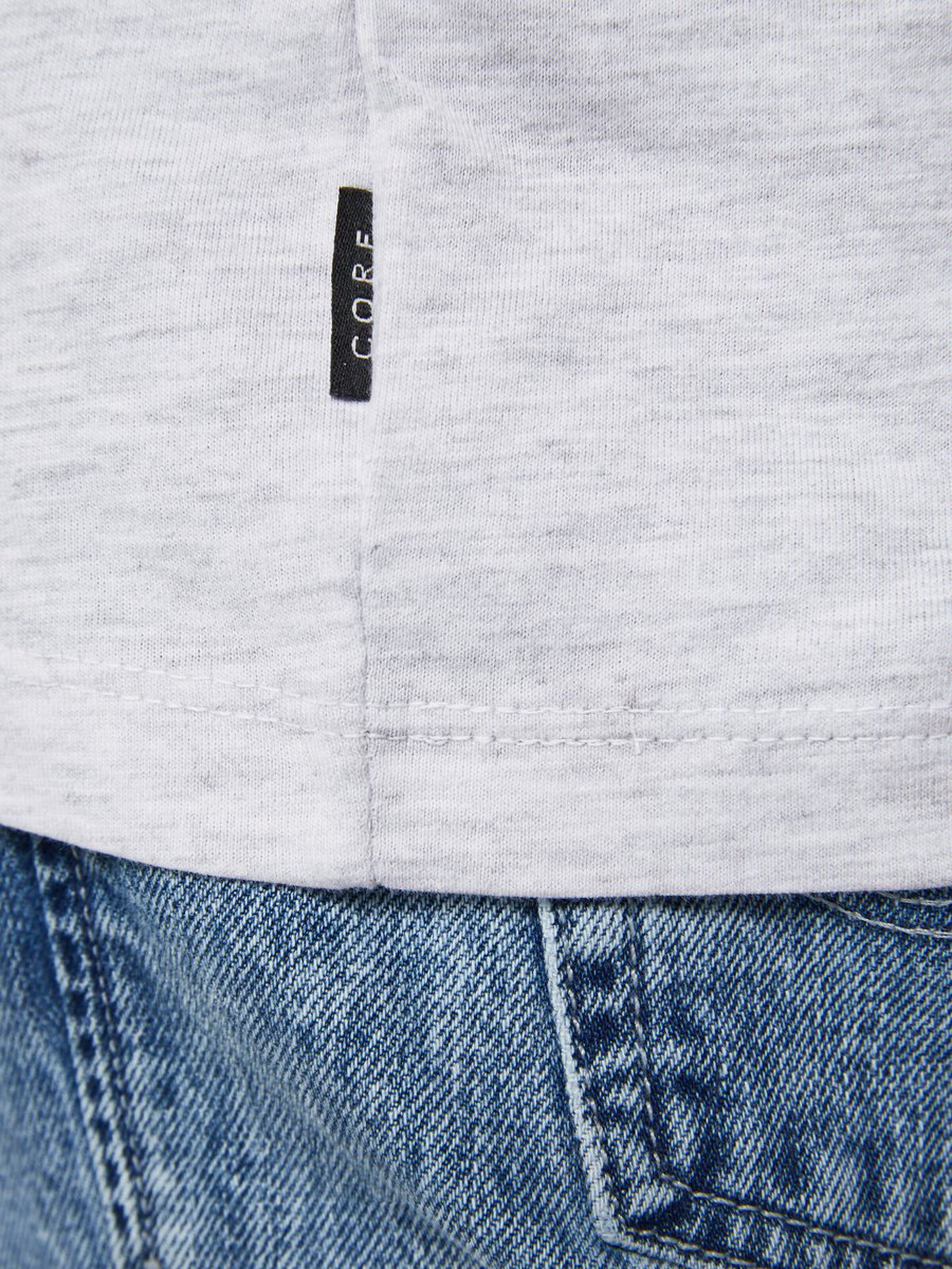 Jack Jones Erkek T-Shirt 12172214 White Melange