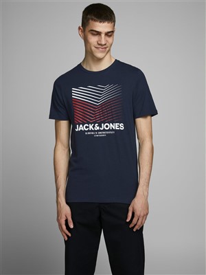 Jack Jones Erkek T-Shirt 12172214 Sky Captain
