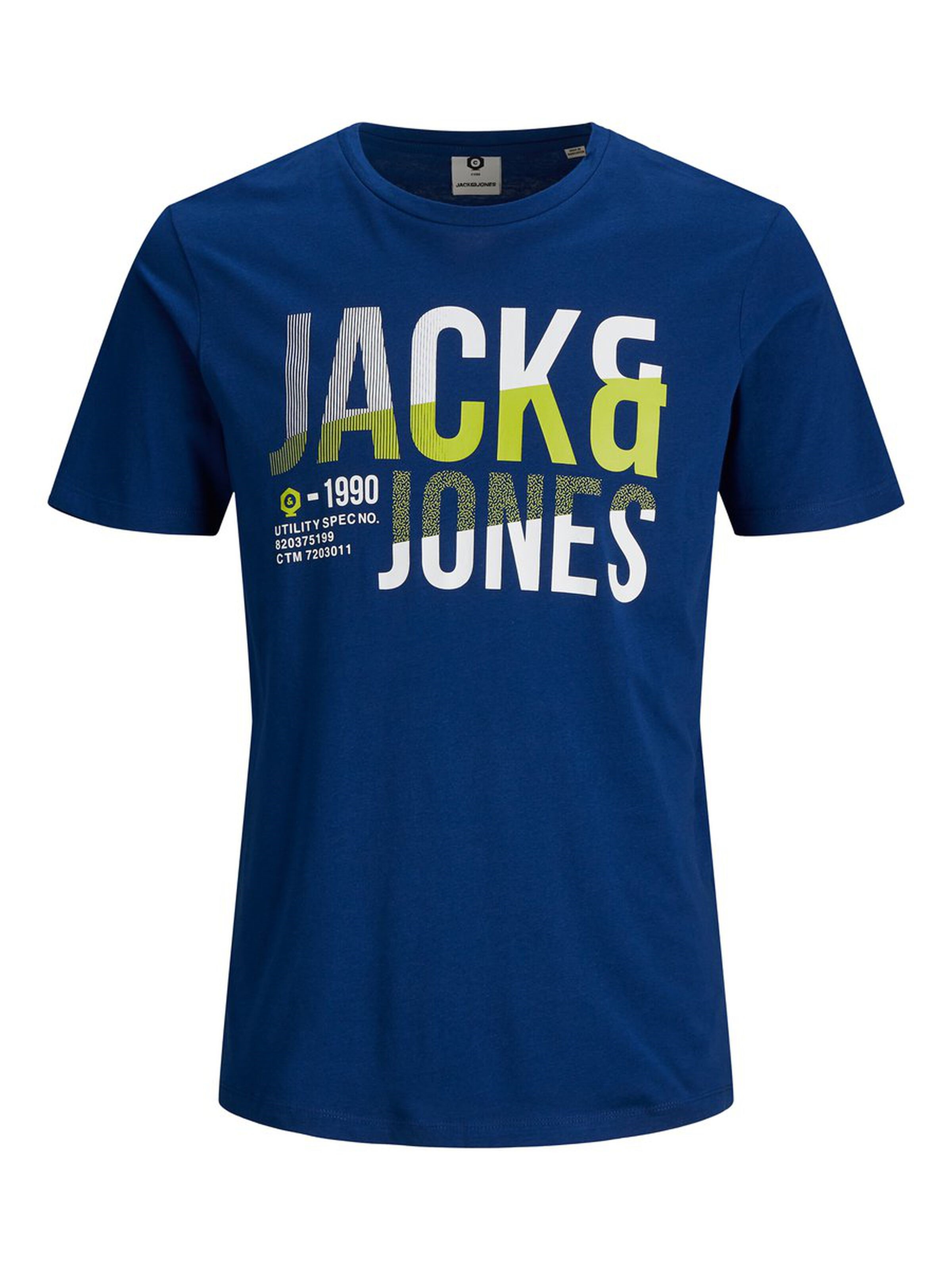 Jack Jones Erkek T-Shirt 12172215 Navy Peony