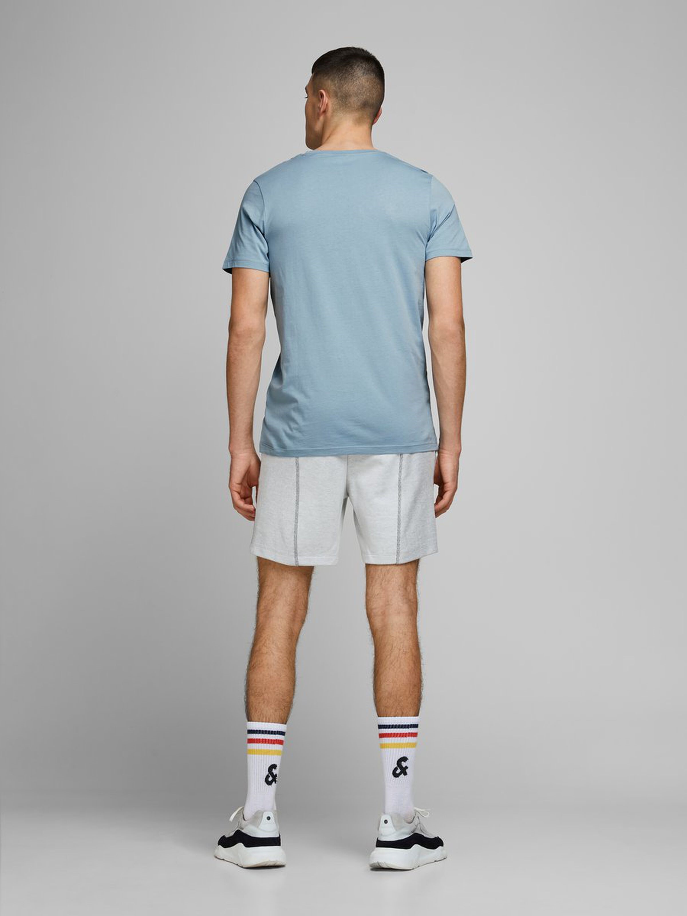 Jack Jones Erkek T-Shirt 12172246 Faded Denim