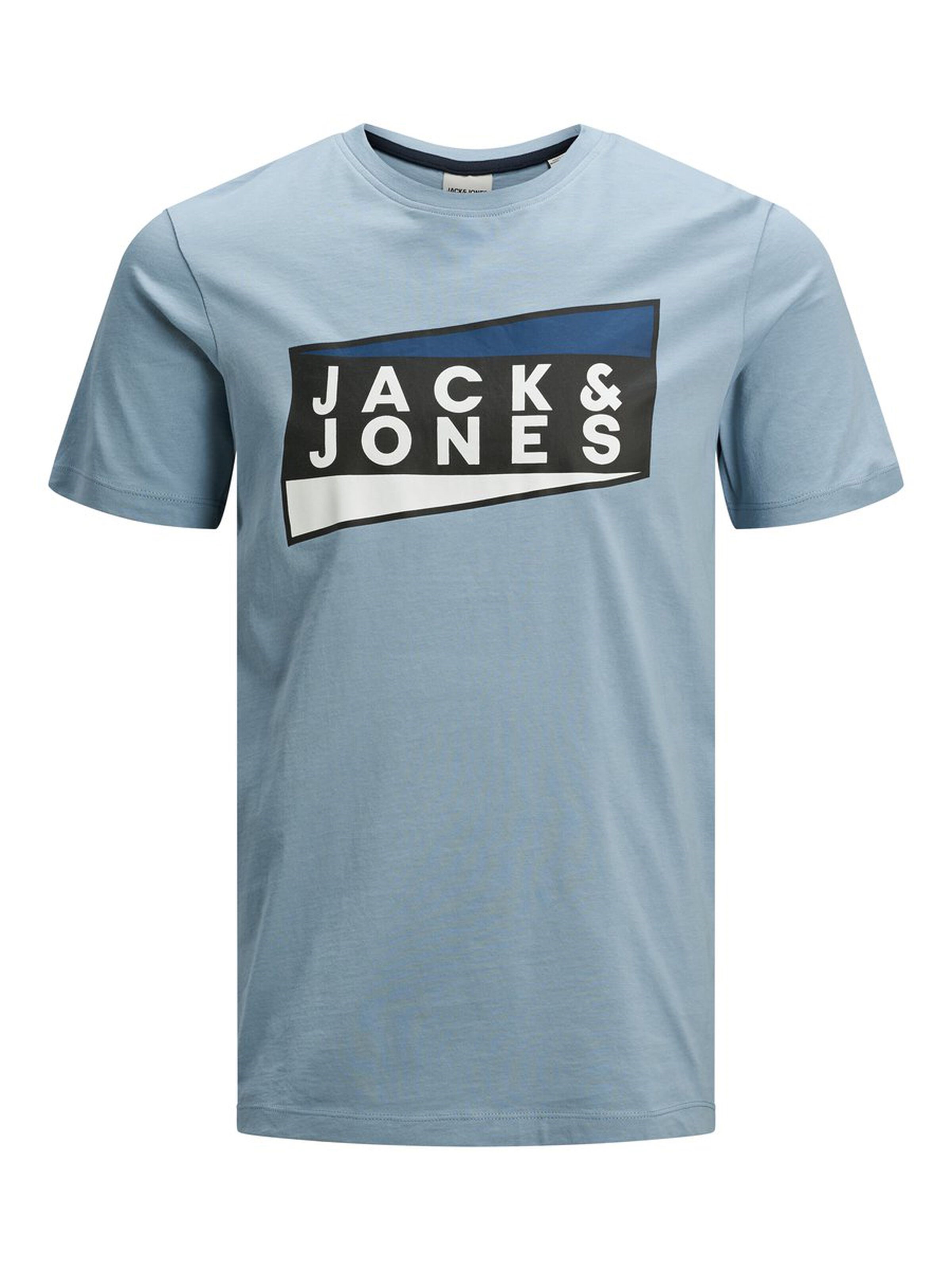 Jack Jones Erkek T-Shirt 12172246 Faded Denim