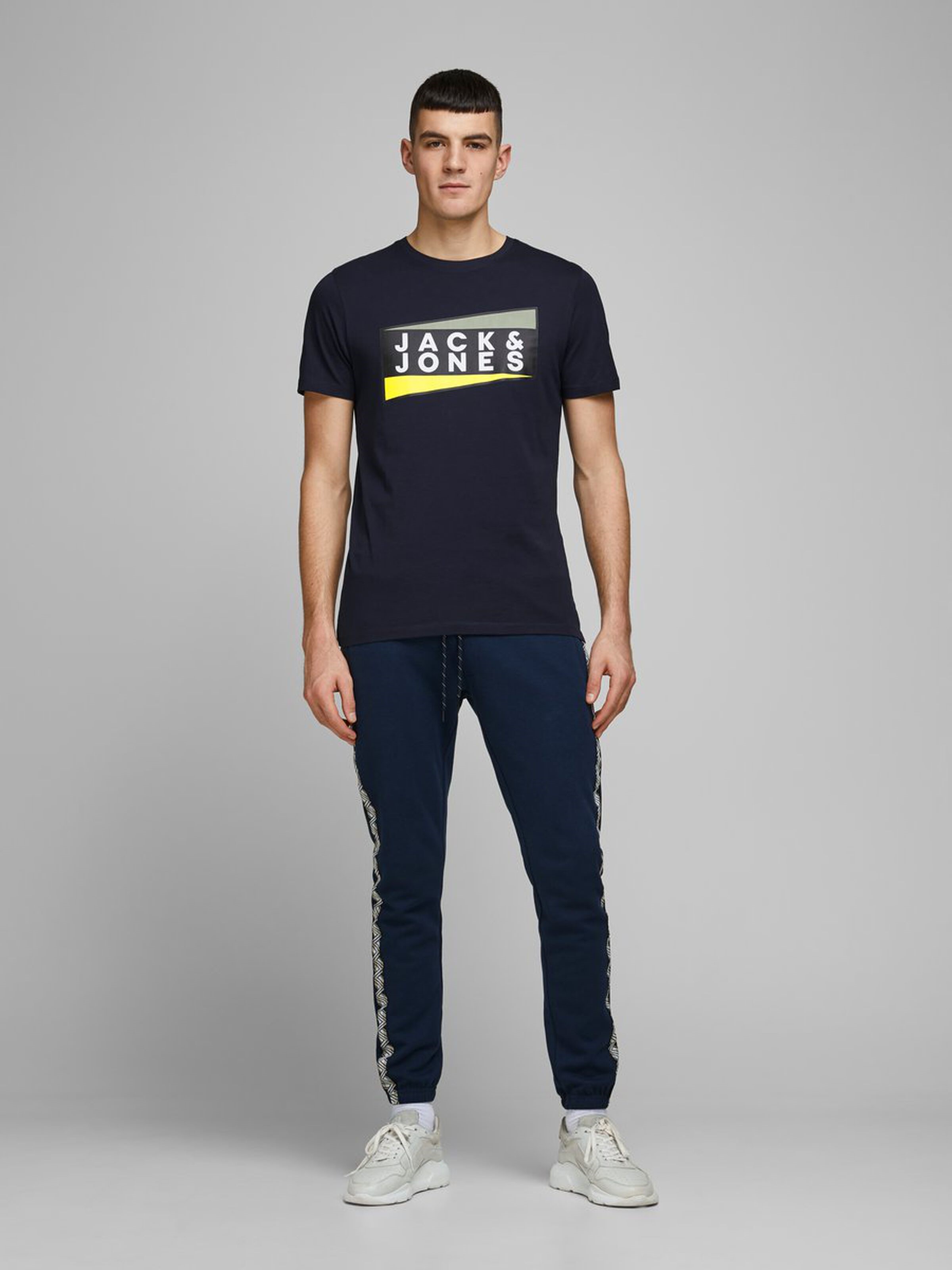 Jack Jones Erkek T-Shirt 12172246 Sky Captain