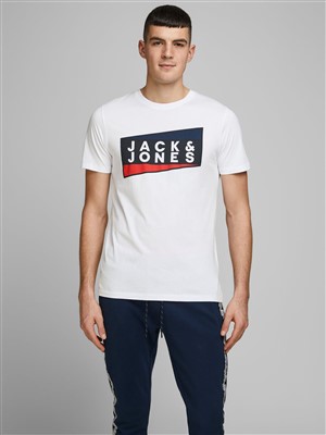 Jack Jones Erkek T-Shirt 12172246 White