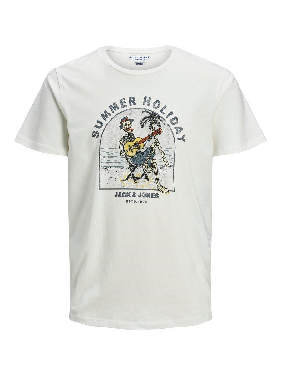 Jack Jones Erkek T-Shirt 12173024 Cloud Dancer