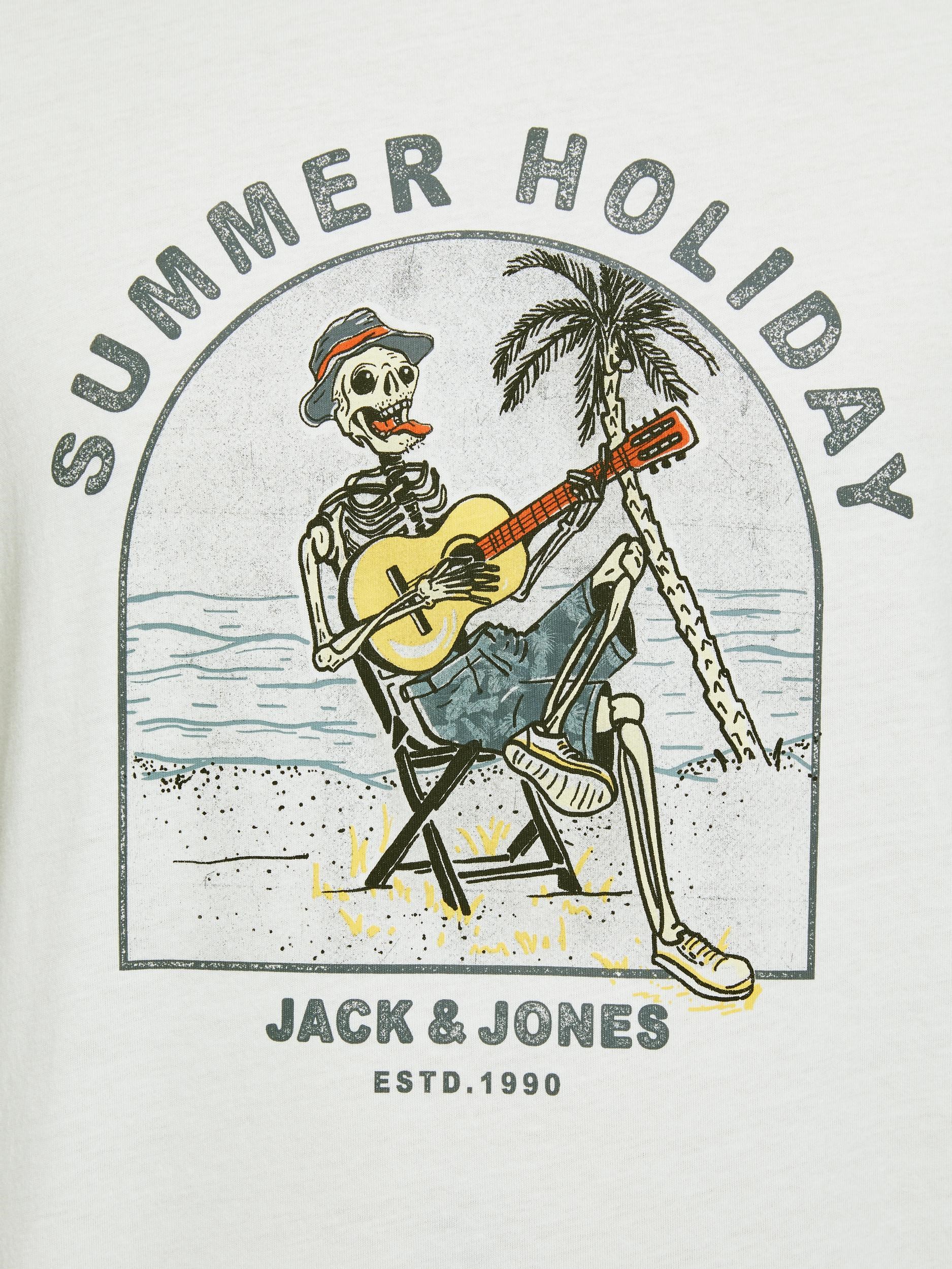 Jack Jones Erkek T-Shirt 12173024 Cloud Dancer