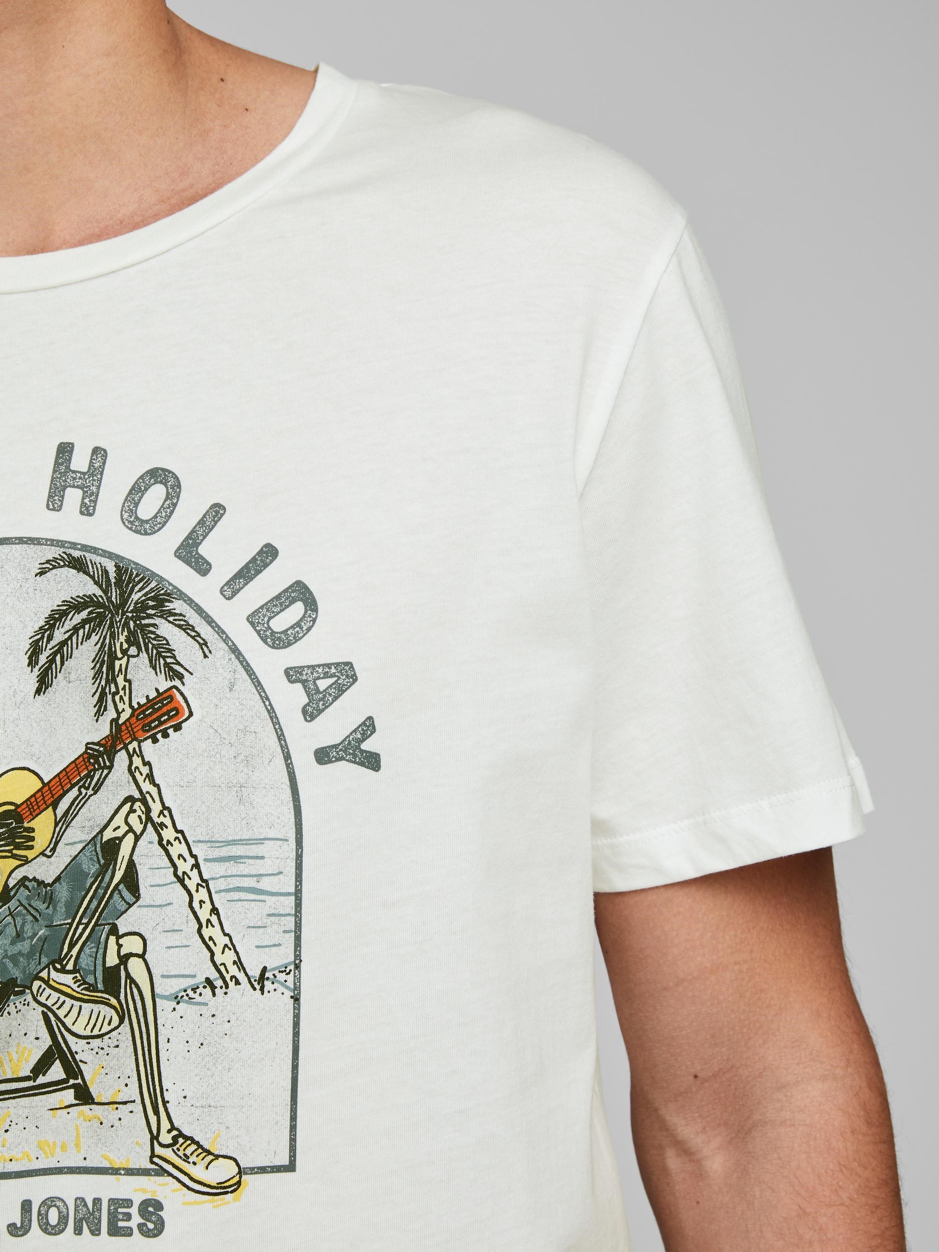Jack Jones Erkek T-Shirt 12173024 Cloud Dancer