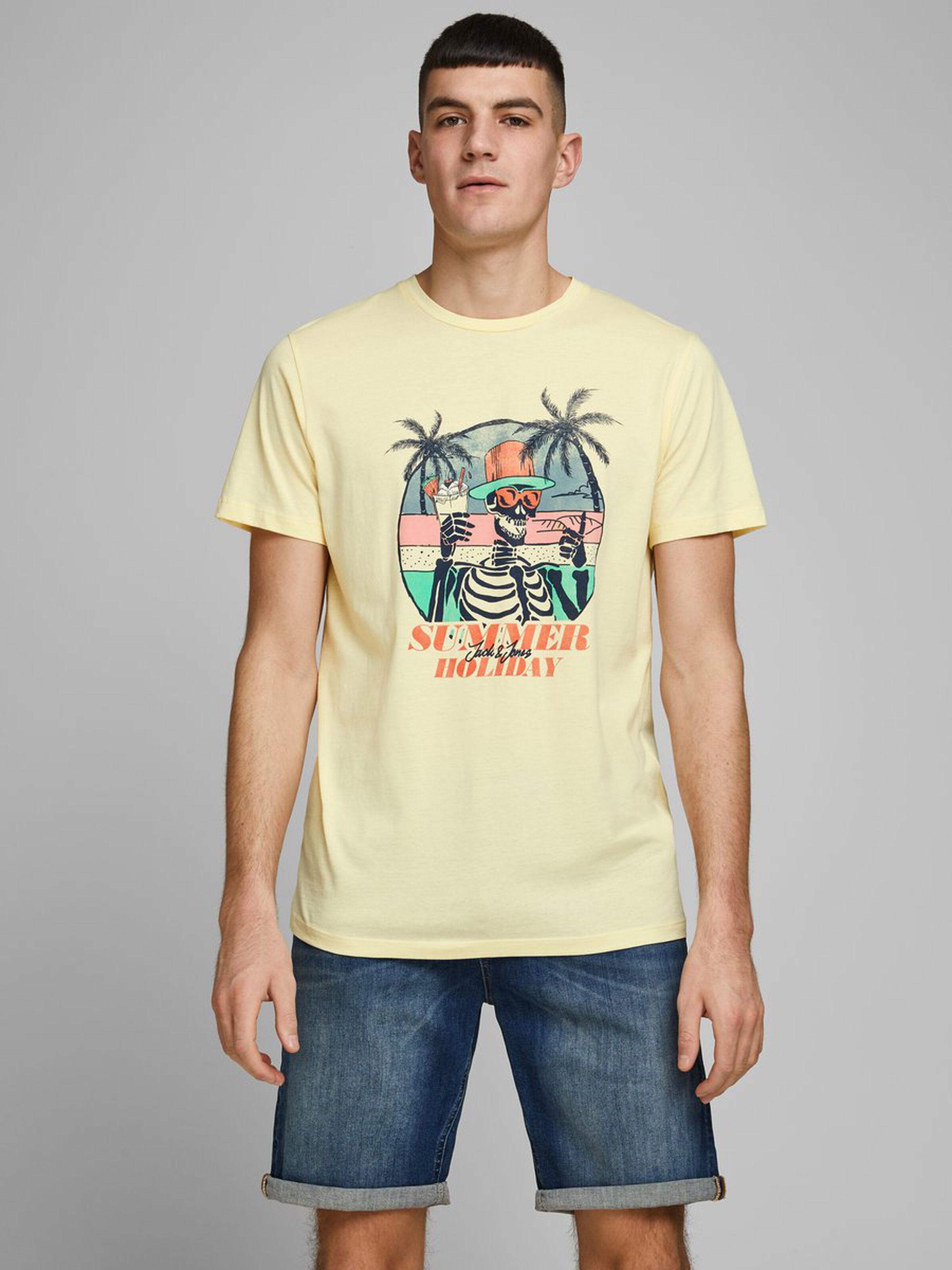 Jack Jones Erkek T-Shirt 12173024 Flan
