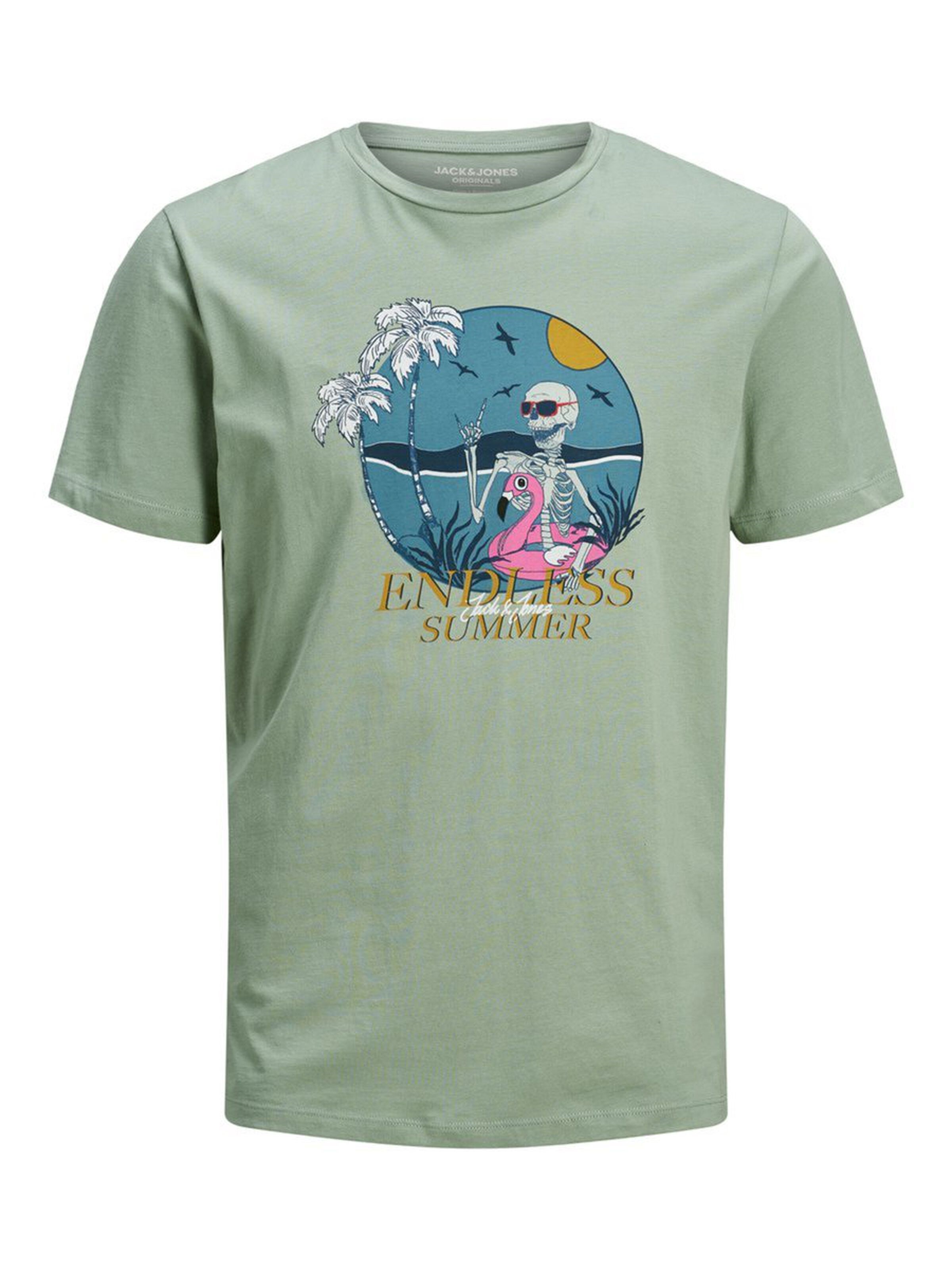 Jack Jones Erkek T-Shirt 12173024 Green Milieu